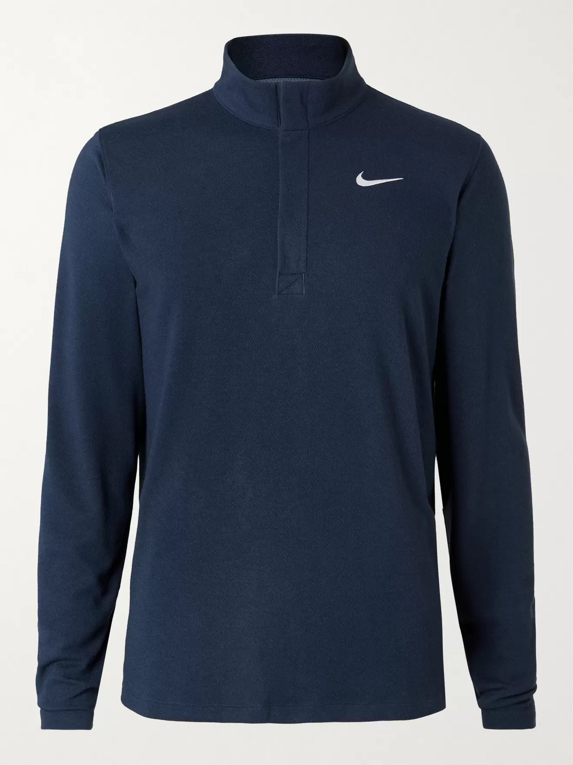 Nike Dry Victory Logo-print Dri-fit Half-zip Golf Top In Blue
