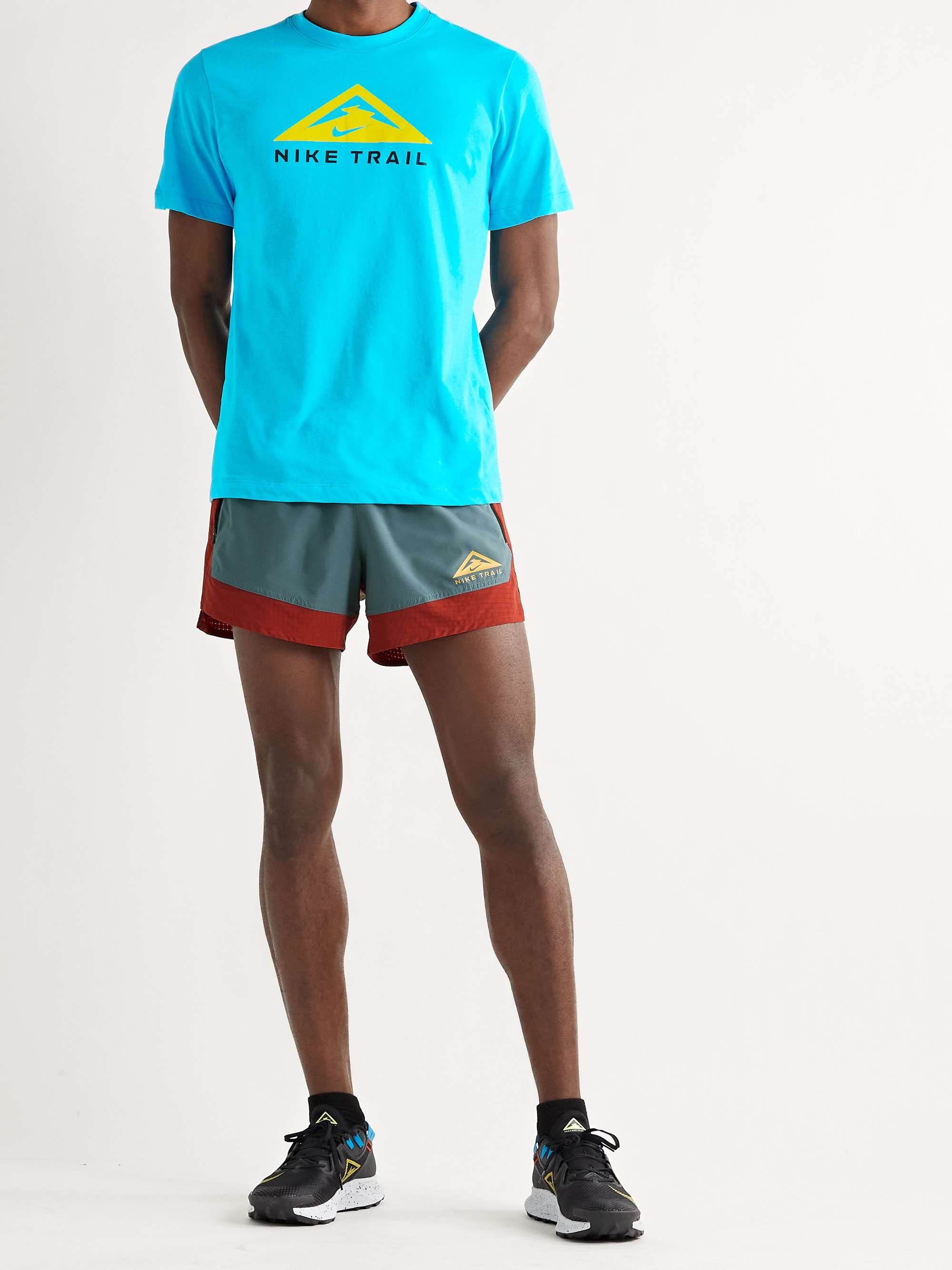 NIKE RUNNING Trail Logo-Print Dri-FIT Cotton-Blend Jersey T-Shirt