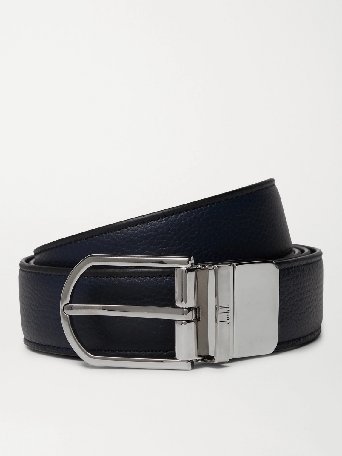 Dunhill 3cm Reversible Full-grain Leather Belt In Blue