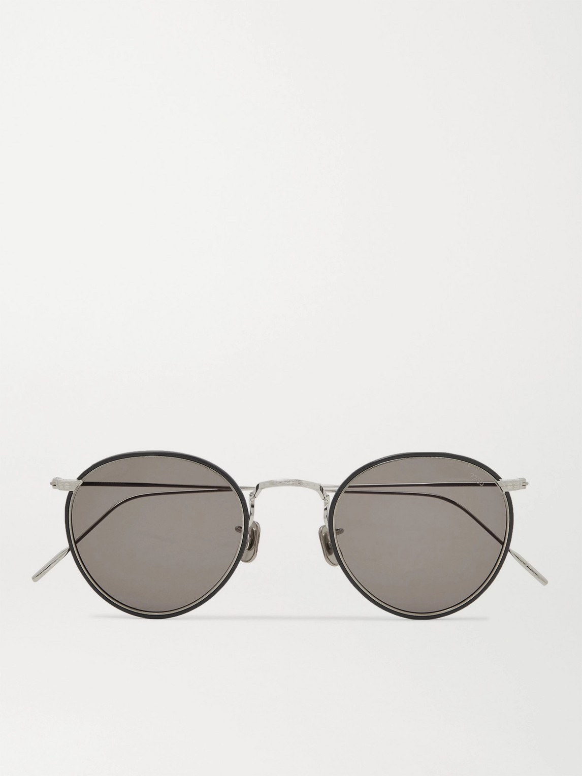 Eyevan 7285 Round-frame Acetate And Silver-tone Sunglasses