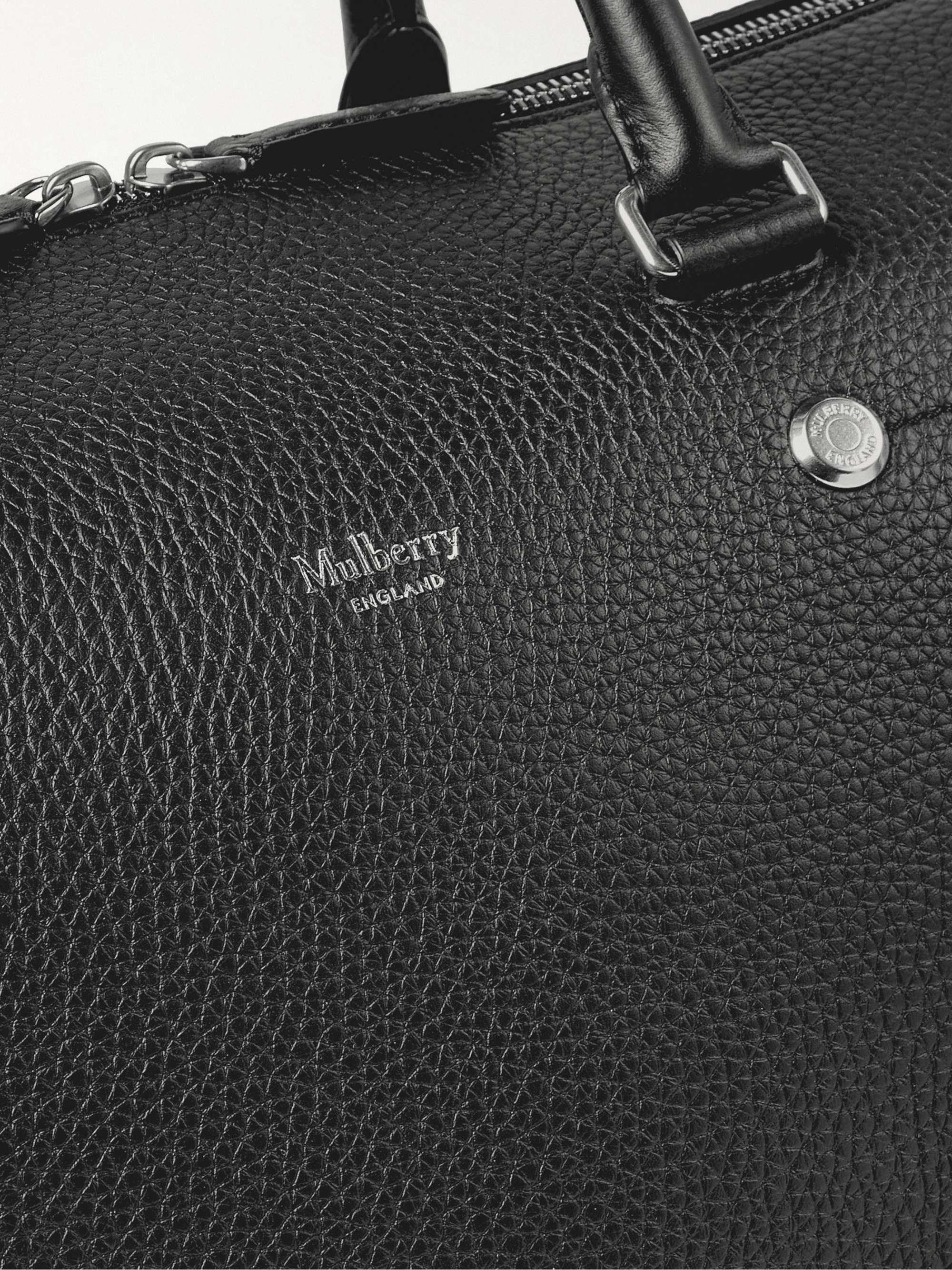 MULBERRY Logo-Trimmed Full-Grain Leather Holdall