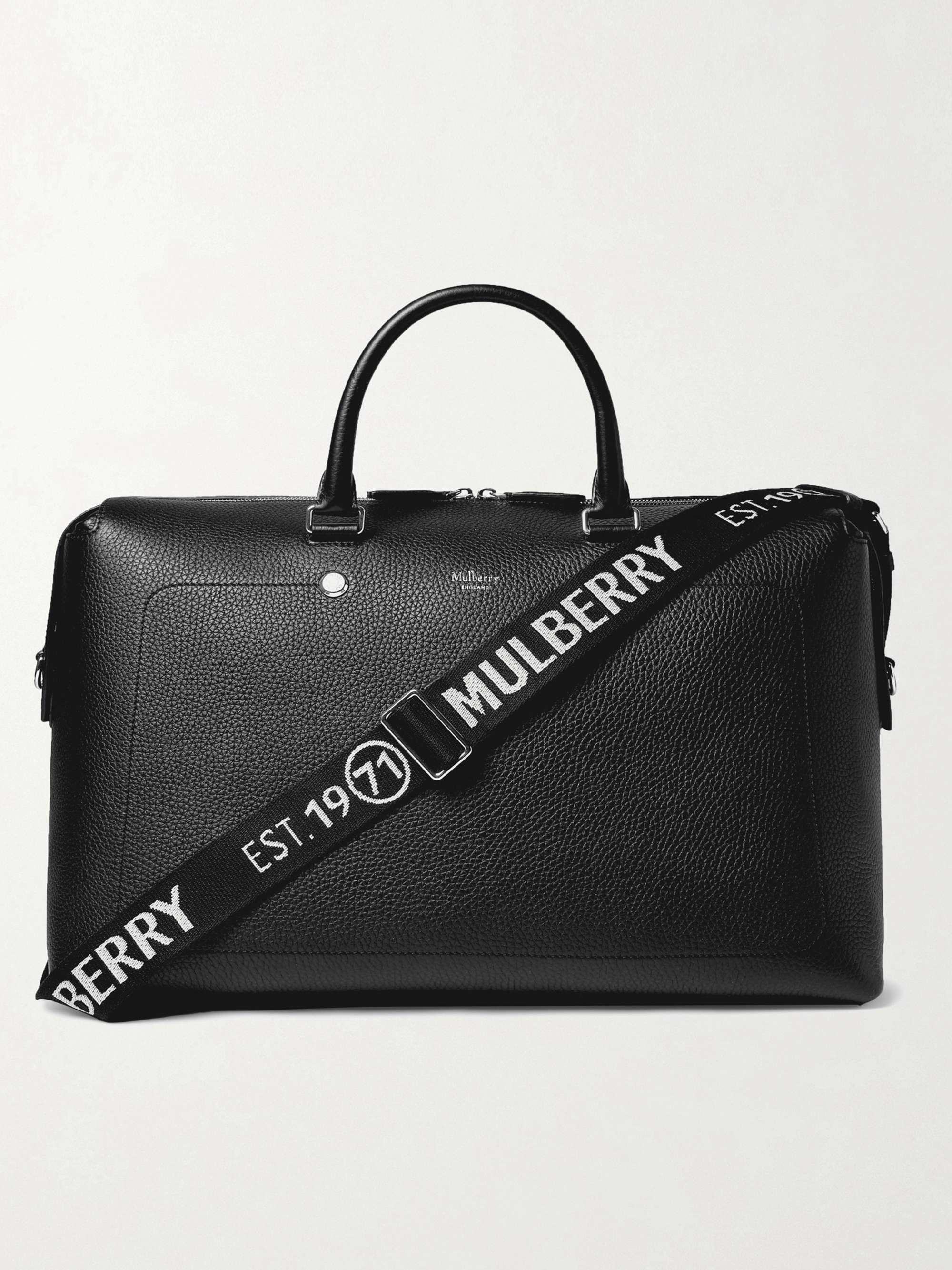 MULBERRY Logo-Trimmed Full-Grain Leather Holdall