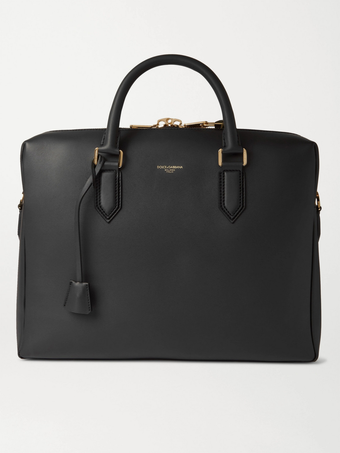 Dolce & Gabbana Leather Briefcase In Black
