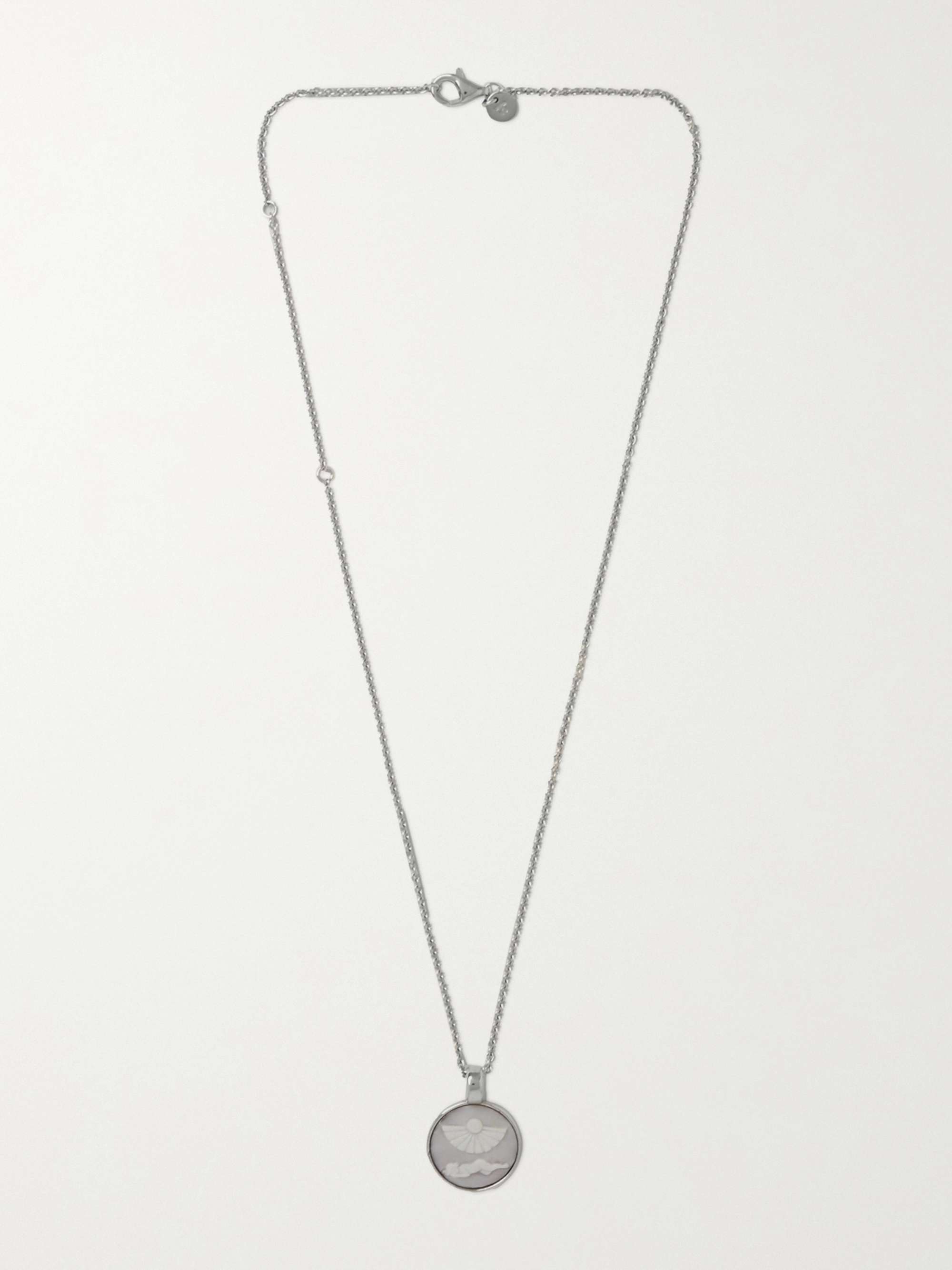 TOM WOOD Clytia Rhodium-Plated Shell Necklace