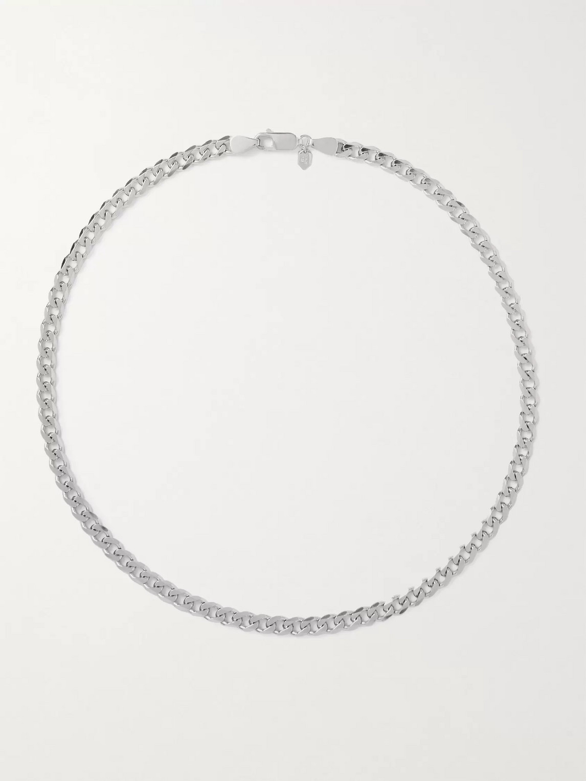 MARIA BLACK FORZA RHODIUM-PLATED CHAIN NECKLACE