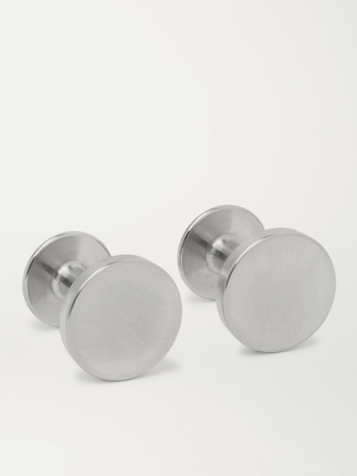 Alice Made This Brushed Stainless Steel Cufflinks In Silver