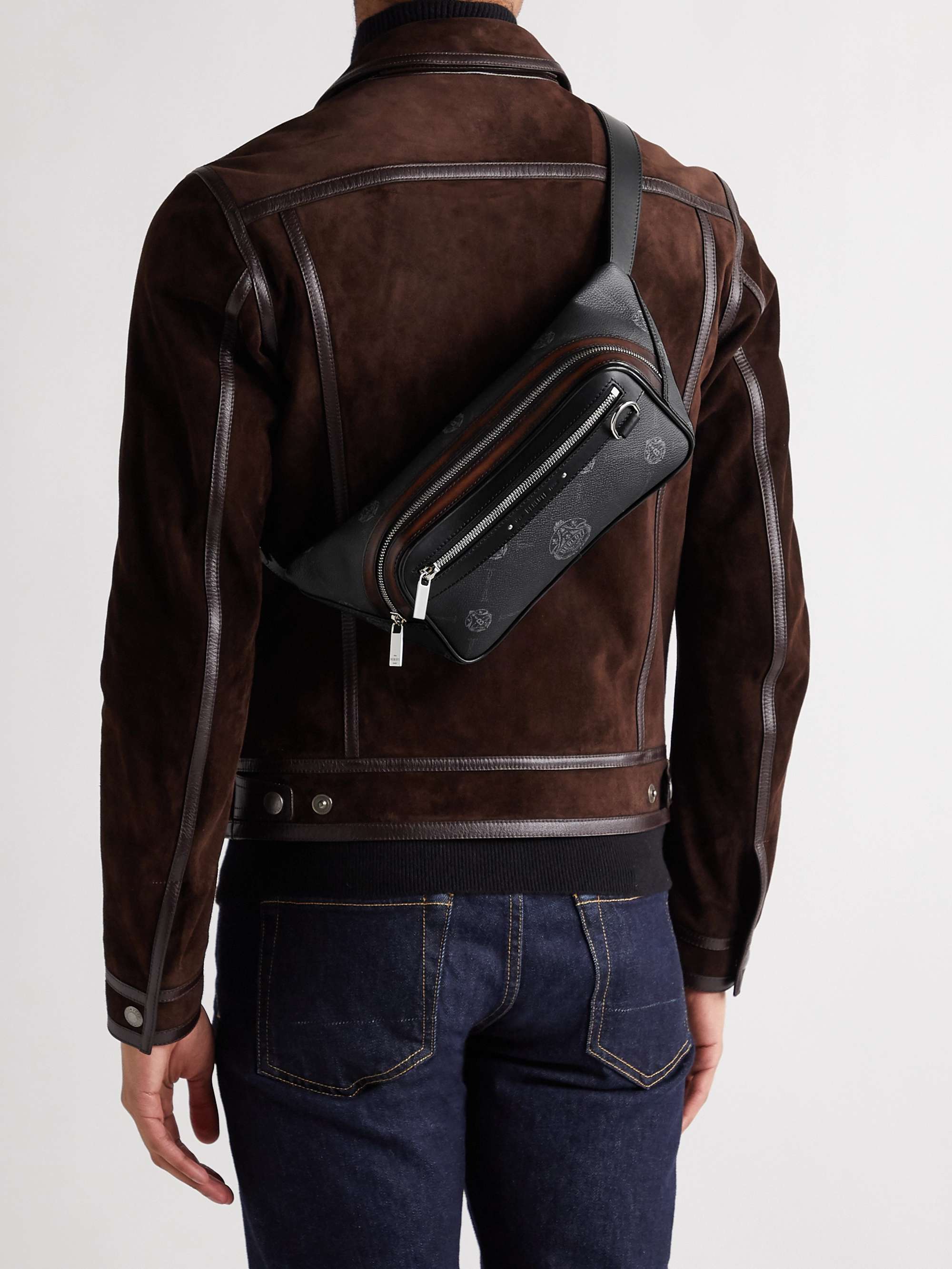 BERLUTI Balade Signature Canvas and Leather Belt Bag