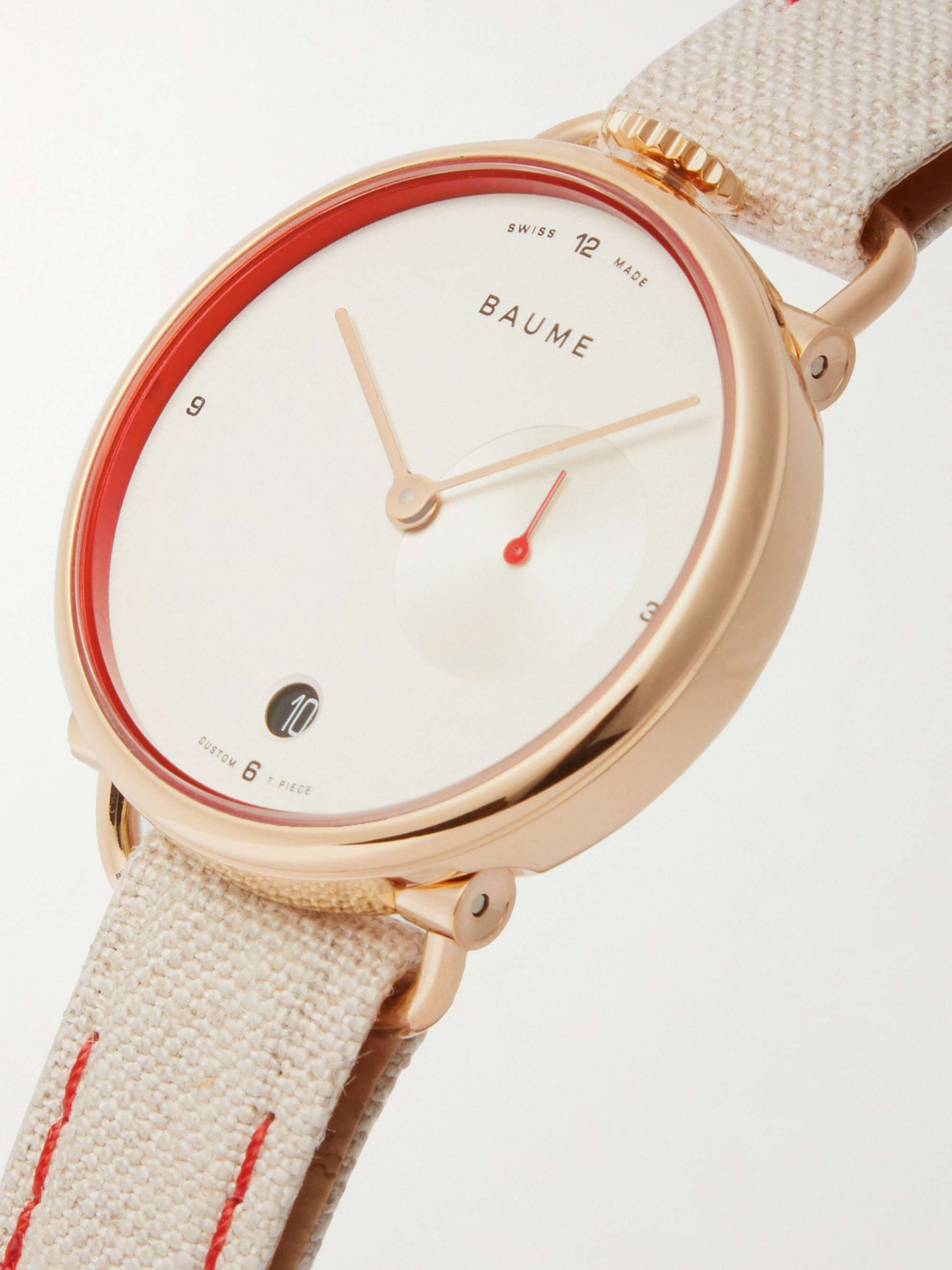 BAUME 35mm PVD-Coated Stainless Steel and Linen-Webbing Watch, Ref. No. 10602