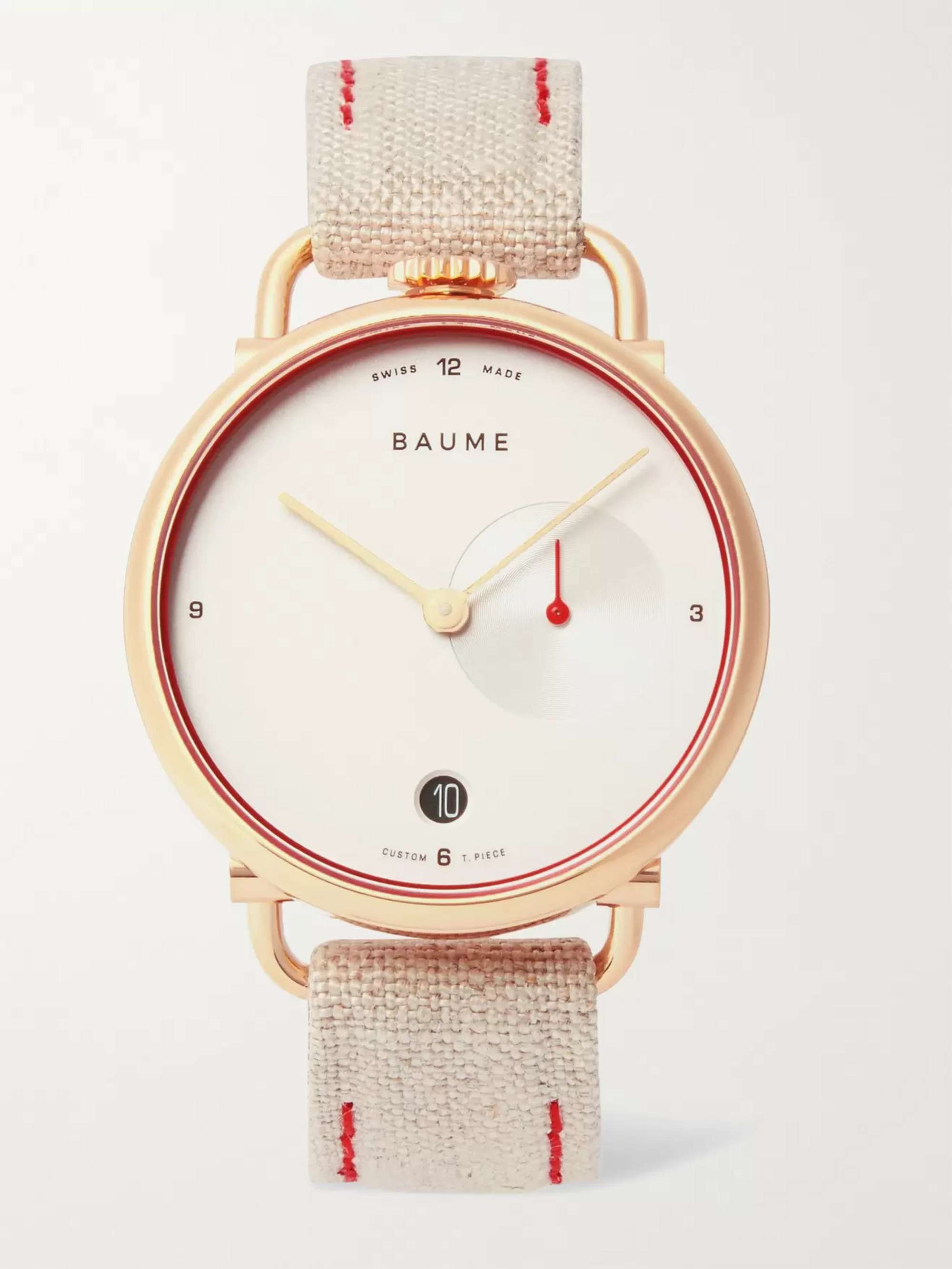 BAUME 35mm PVD-Coated Stainless Steel and Linen-Webbing Watch, Ref. No. 10602
