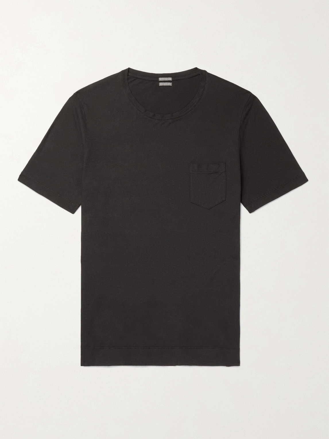 Massimo Alba Panarea Slim-fit Cotton-jersey T-shirt In Black