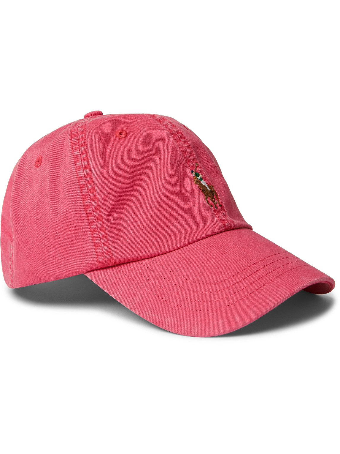 Polo Ralph Lauren Logo-embroidered Stretch-cotton Twill Baseball Cap In Red