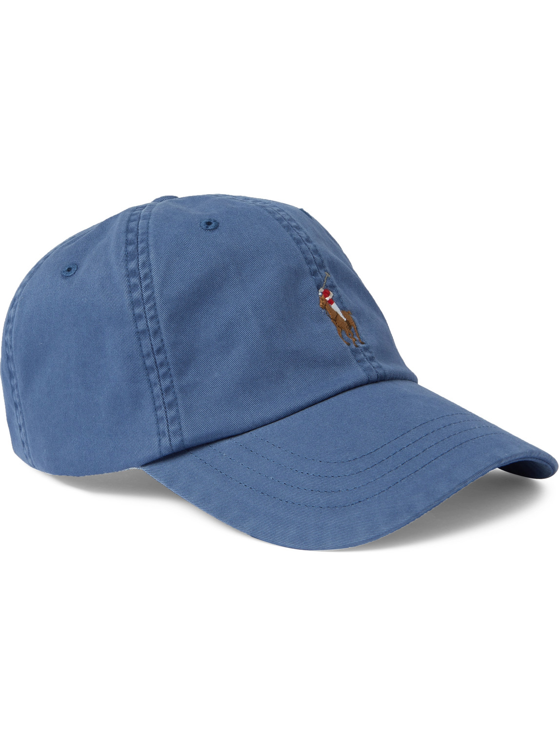Polo Ralph Lauren Logo-embroidered Stretch-cotton Twill Baseball Cap In Blue