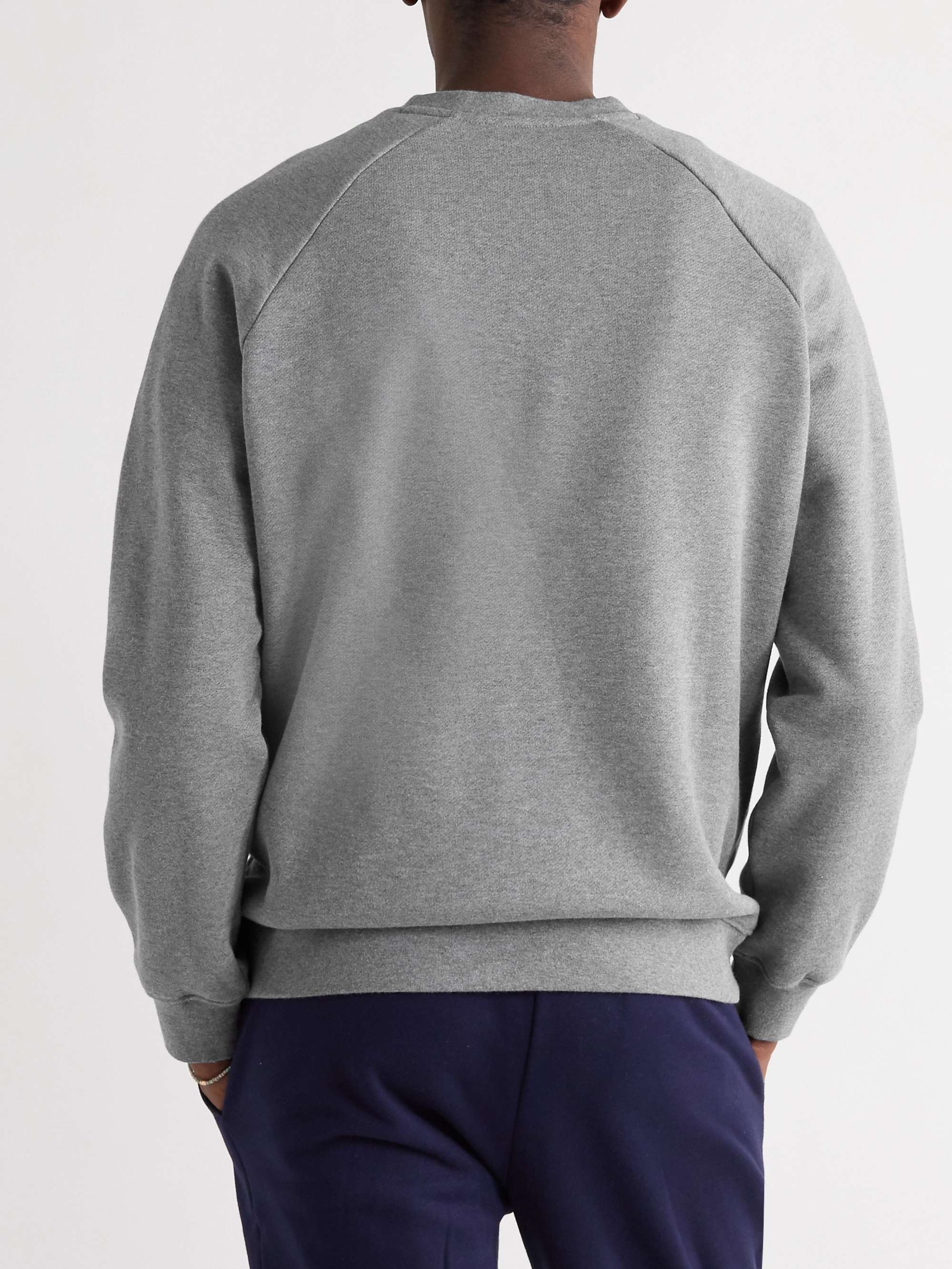 NINETY PERCENT Mélange Loopback Organic Cotton-Jersey Sweatshirt