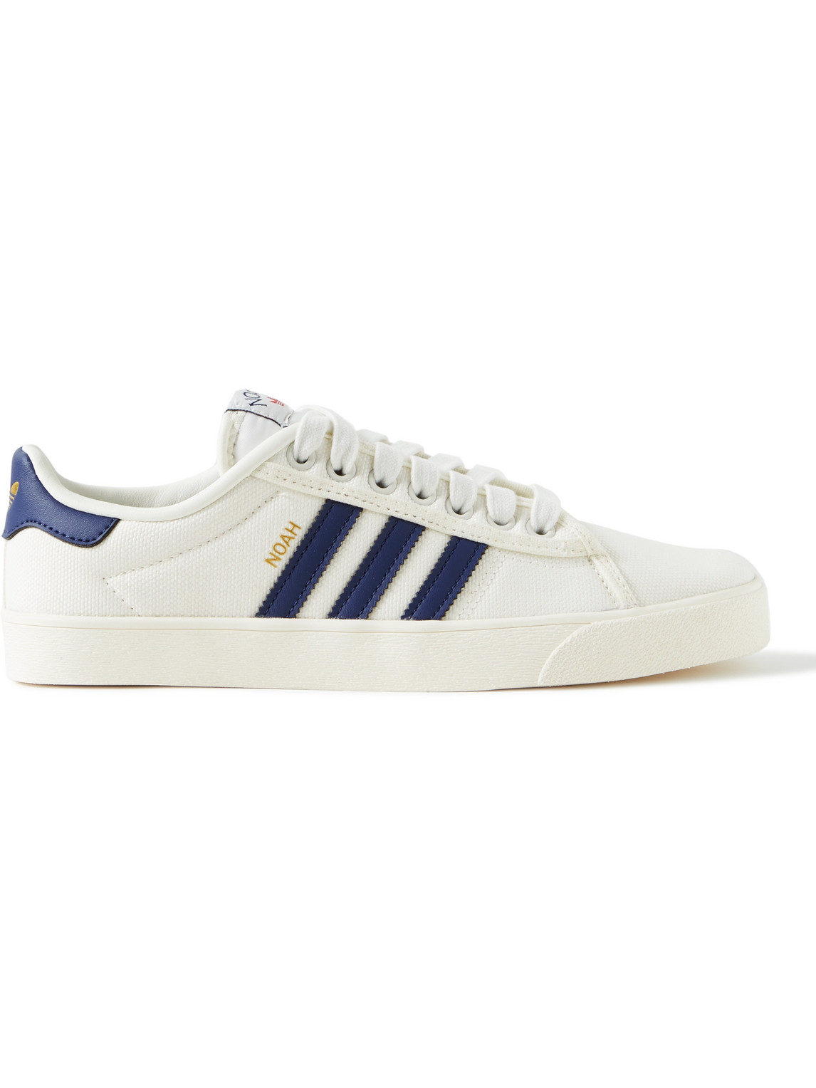 Adidas Consortium Noah Adria Leather-trimmed Canvas Sneakers In White