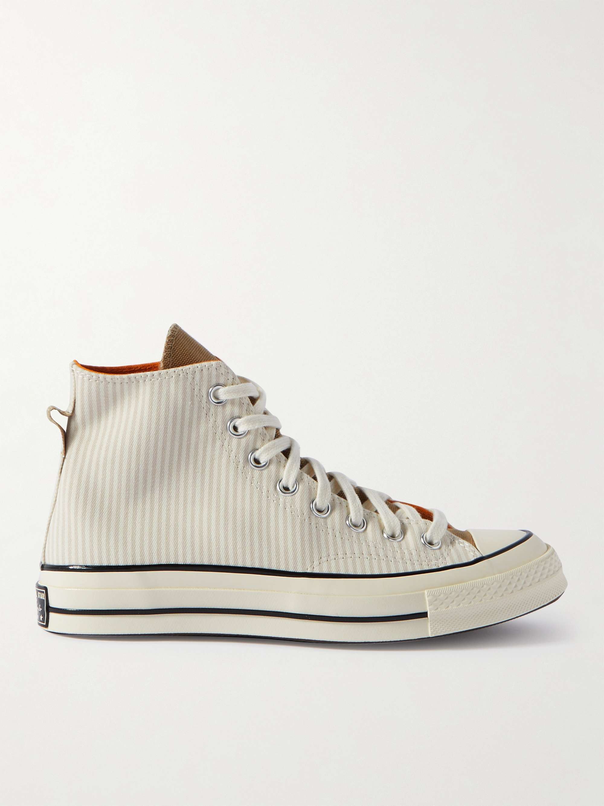 CONVERSE Chuck 70 Striped Canvas High-Top Sneakers