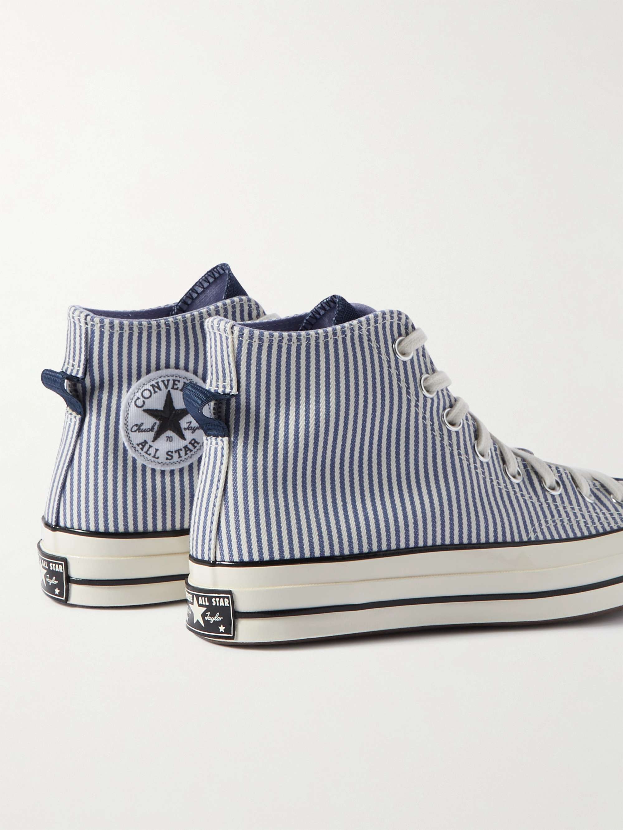 CONVERSE Chuck 70 Striped Canvas High-Top Sneakers