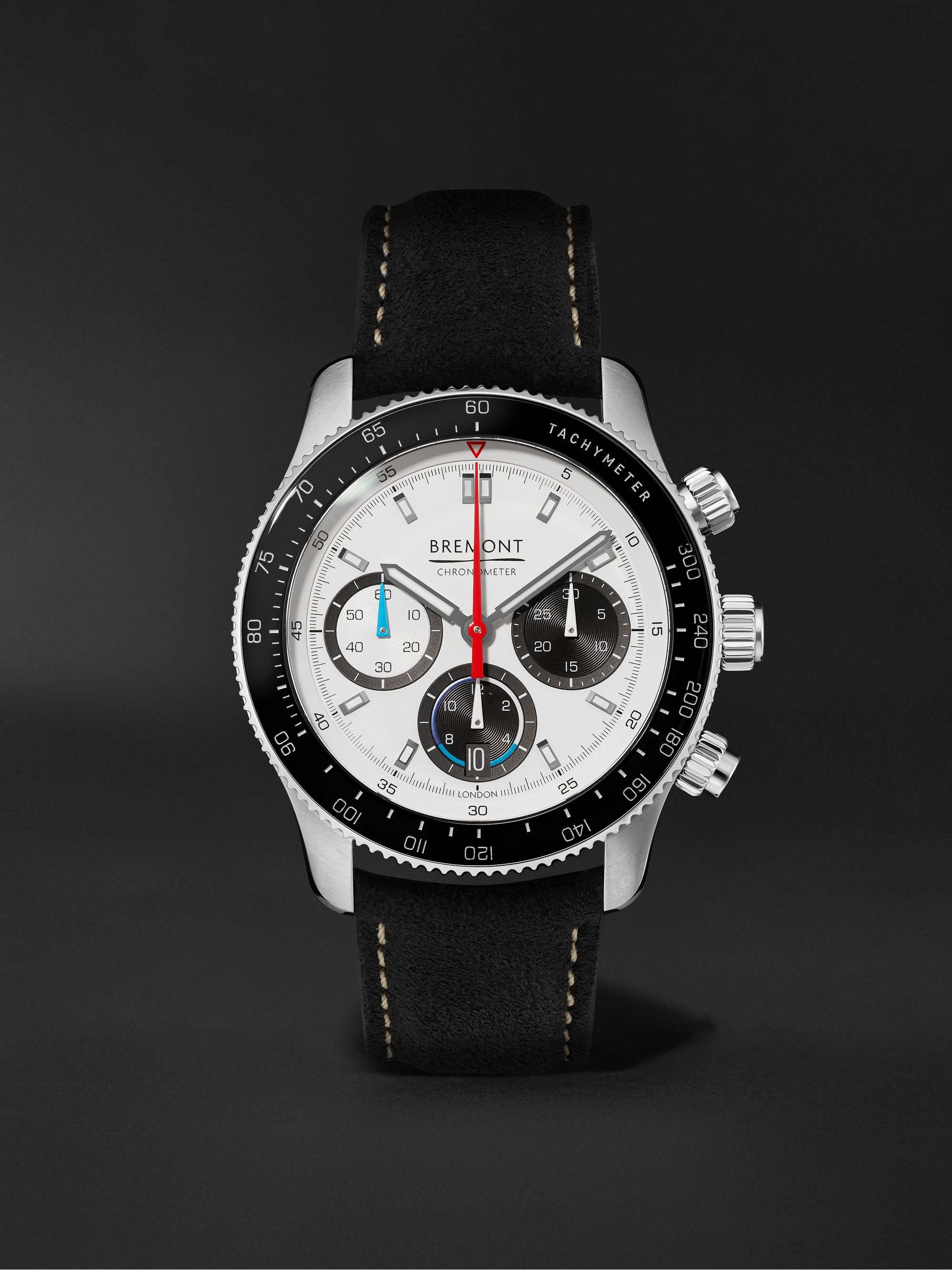 BREMONT Supermarine Williams Racing WR22 Automatic Chronograph 43mm Stainless Steel and Alcantara Watch, Ref. WR-22-SS-R-S