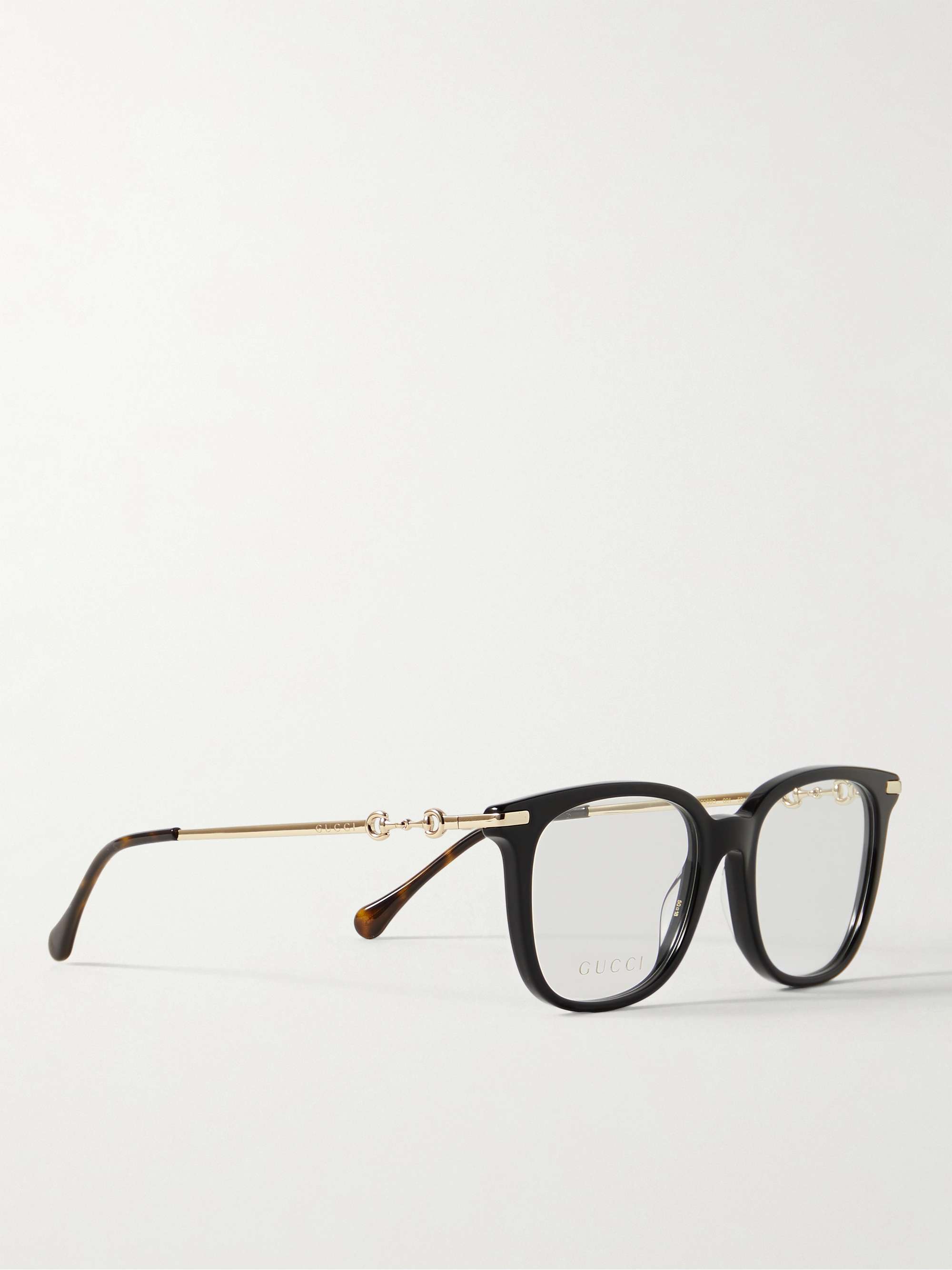 GUCCI EYEWEAR D-Frame Acetate and Gold-Tone Optical Glasses