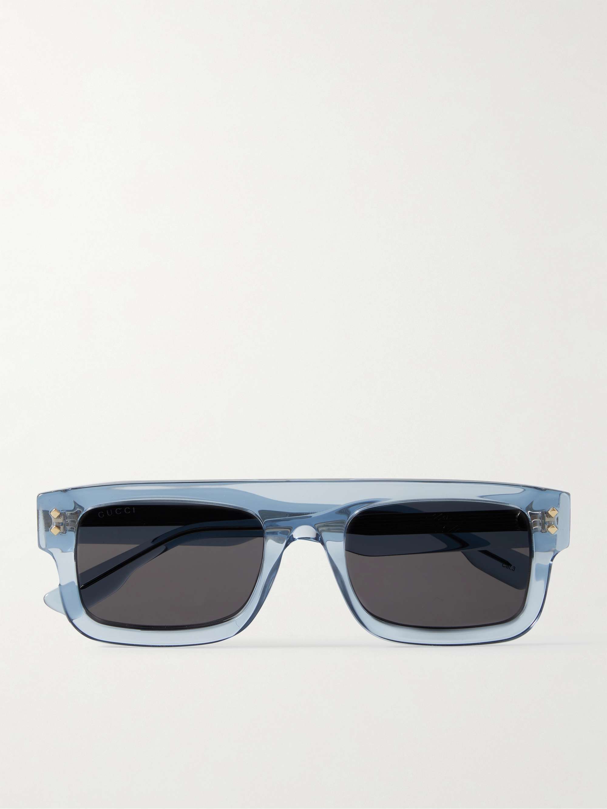 GUCCI EYEWEAR Rectangle-Frame Acetate Sunglasses