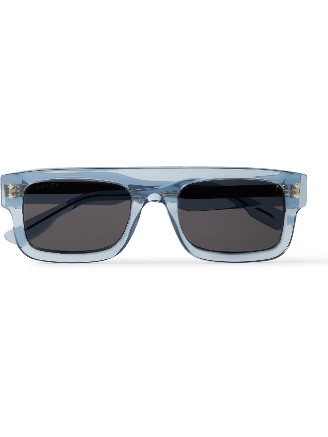 Gucci Rectangle-frame Acetate Sunglasses In Blue