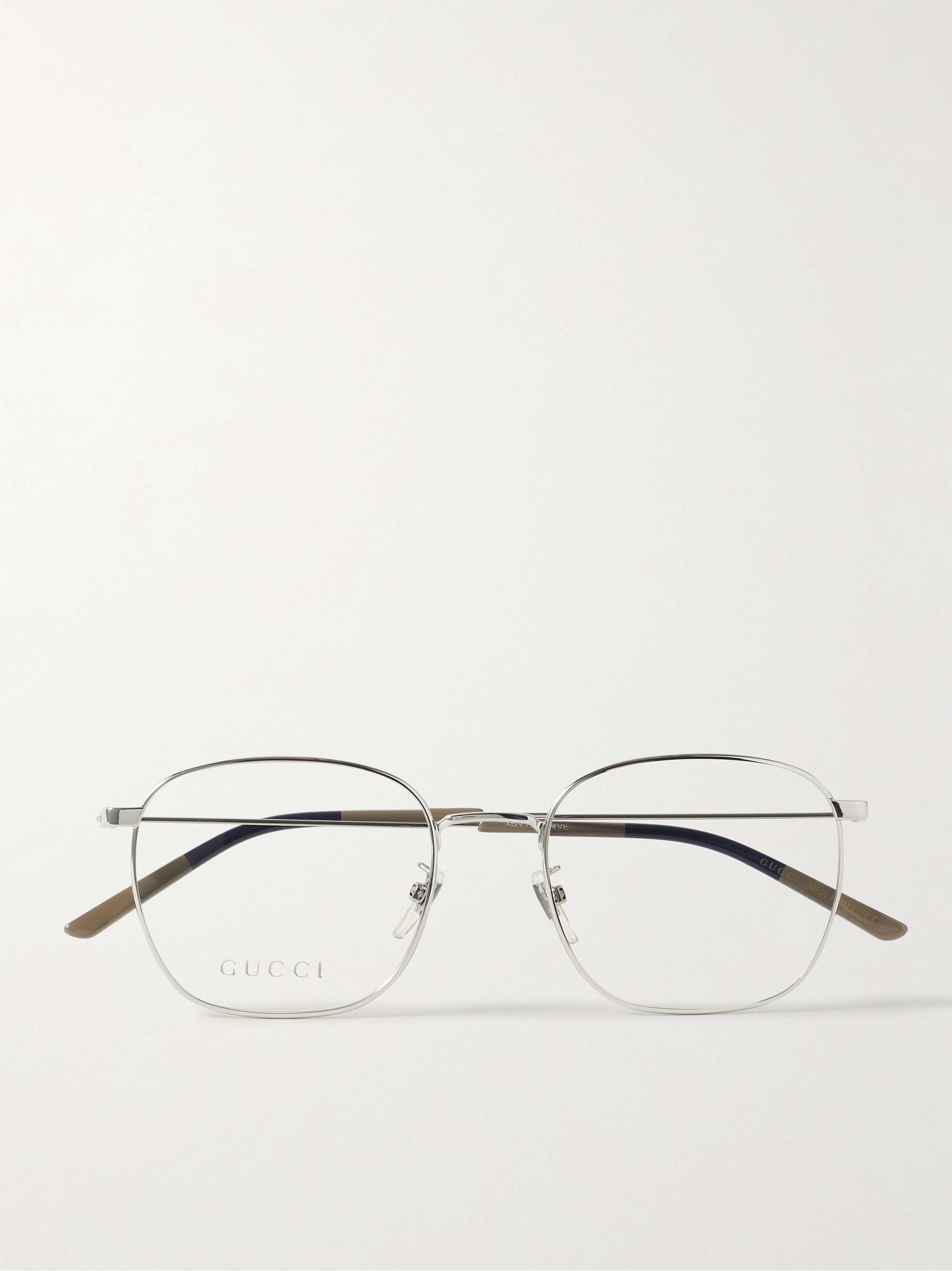 GUCCI EYEWEAR D-Frame Silver-Tone Optical Glasses