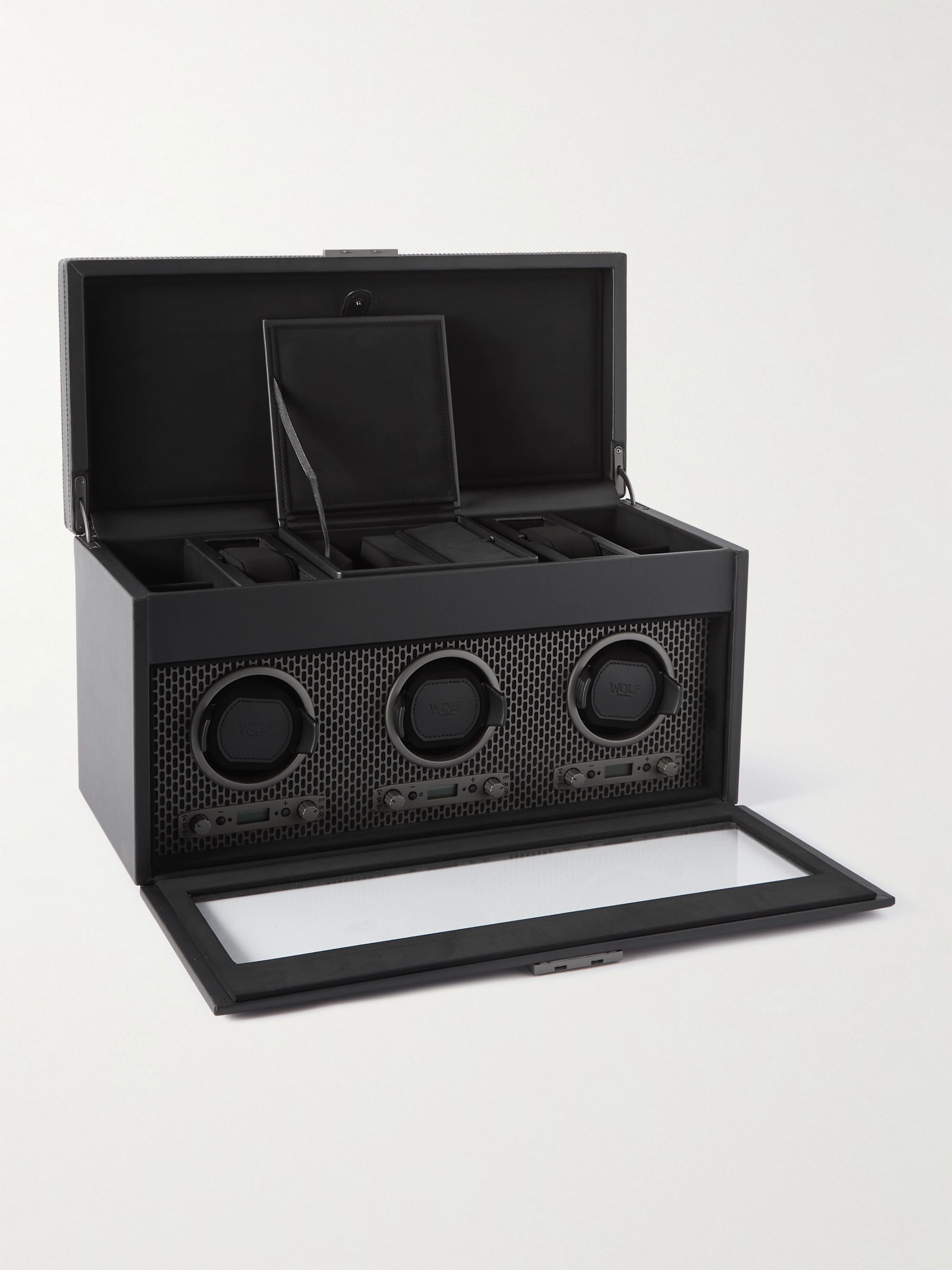 WOLF Axis Triple Vegan Leather Watch Winder