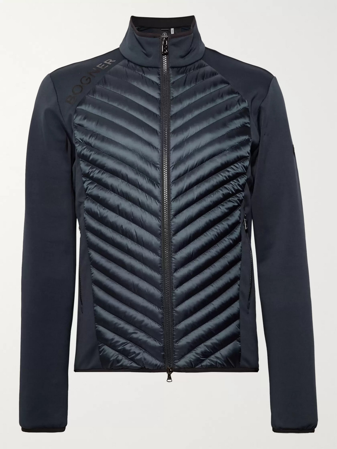 Bogner Maksim Quilted Shell And Stretch-jersey Base Layer In Blue