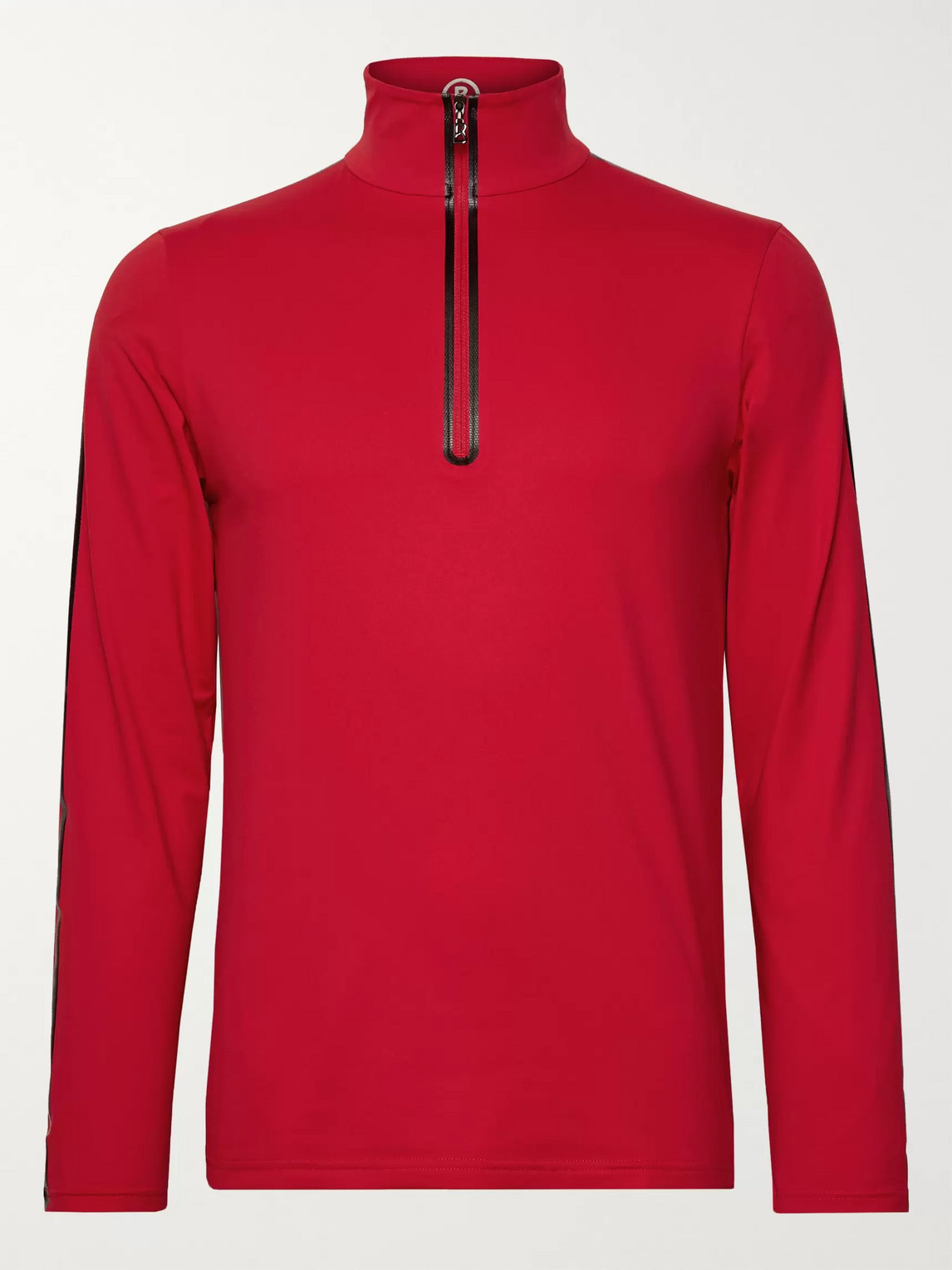 Bogner Len Stretch-jersey Half-zip Base Layer In Red