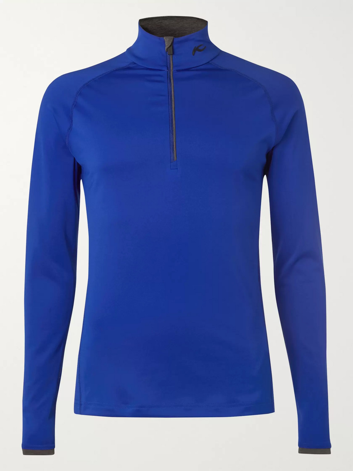Kjus Men Feel Stretch-jersey Half-zip Top In Blue