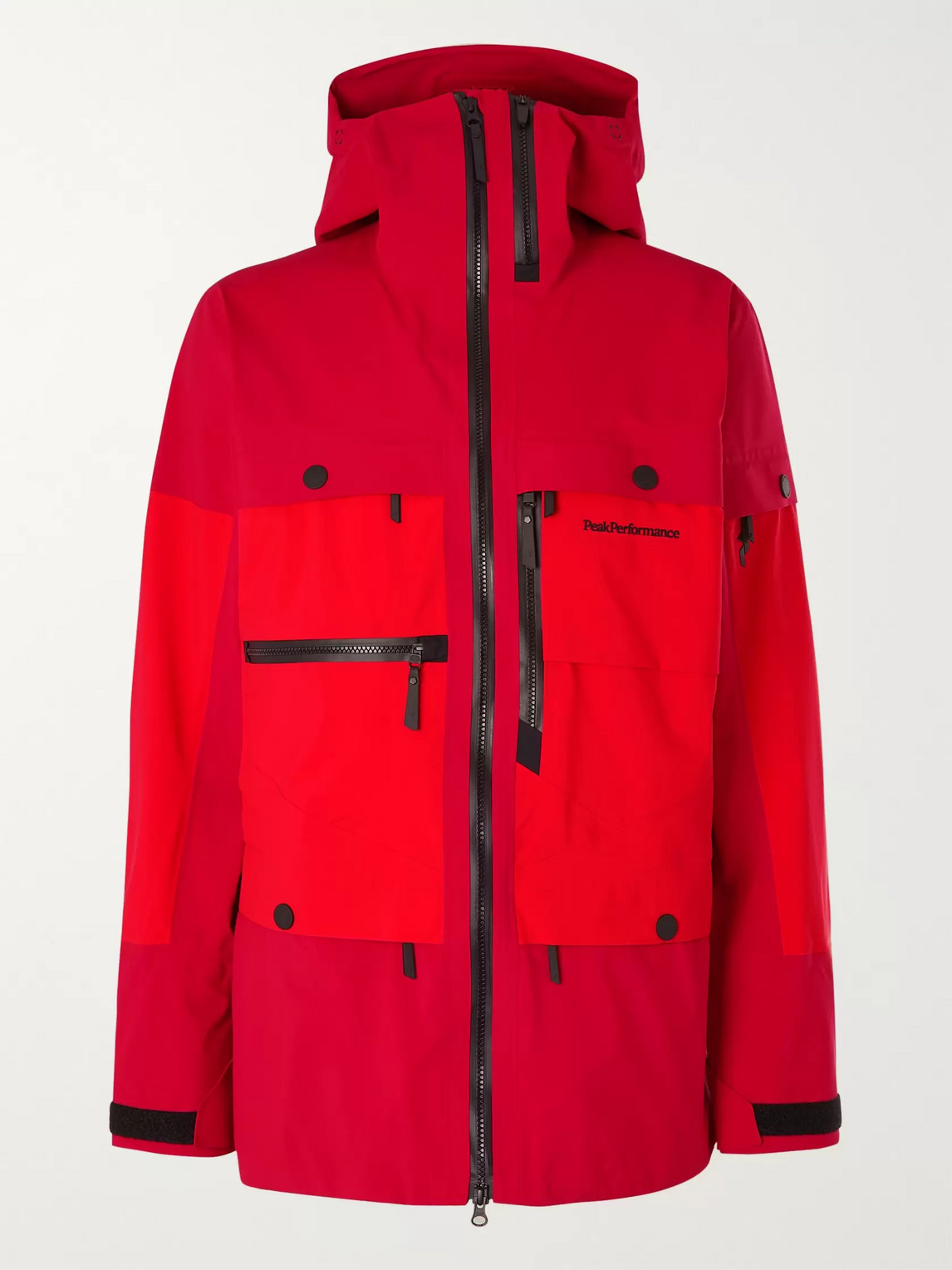 Peak Performance Vertical Hooded Gore-tex Ski Jacket In Red