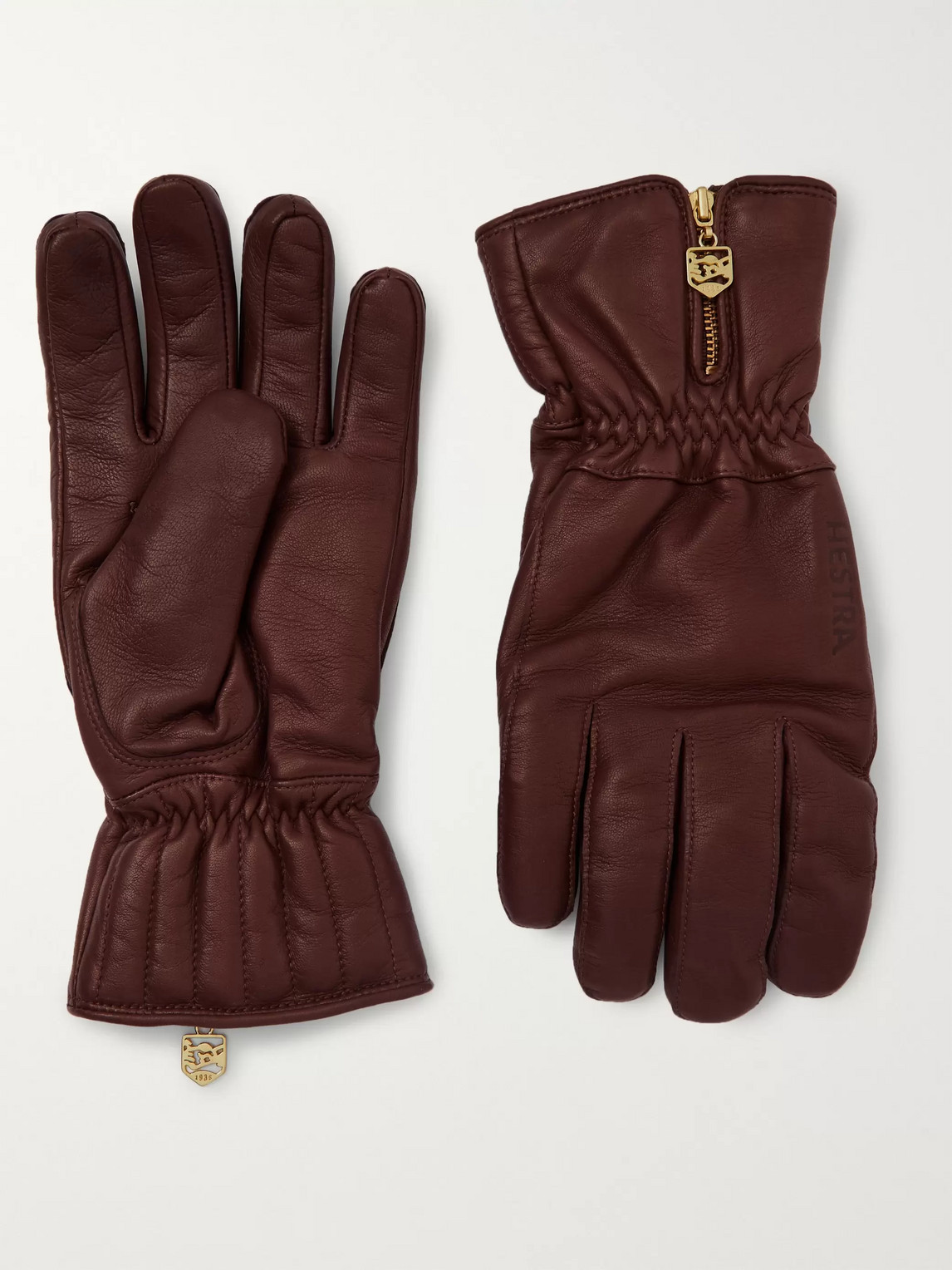 Hestra Leather Gloves In Brown