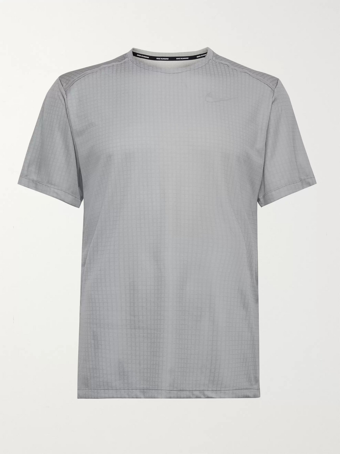 Nike Miler Dri-fit Ripstop T-shirt In Grey