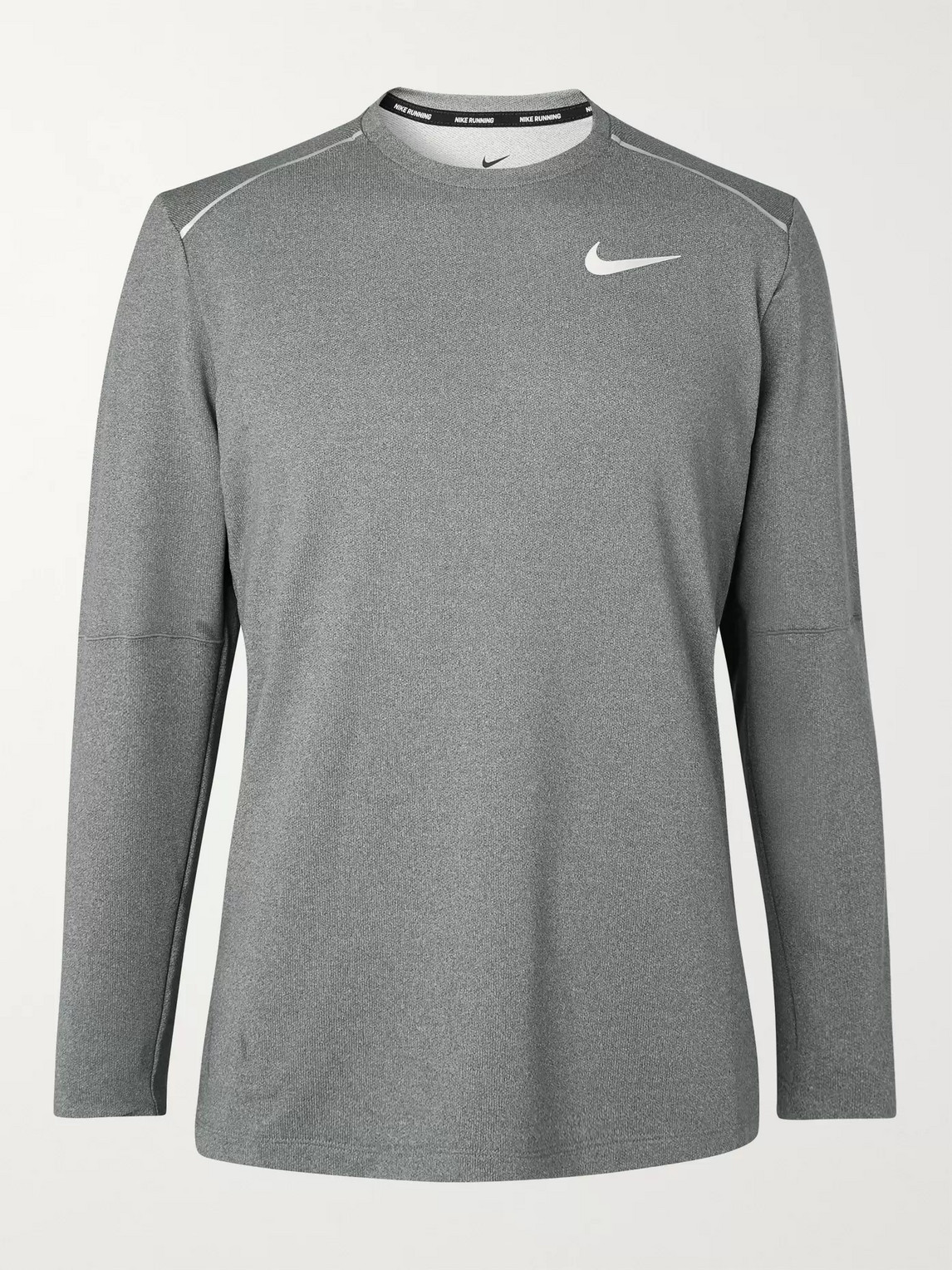Nike Element Mélange Dri-fit Running T-shirt In Grey