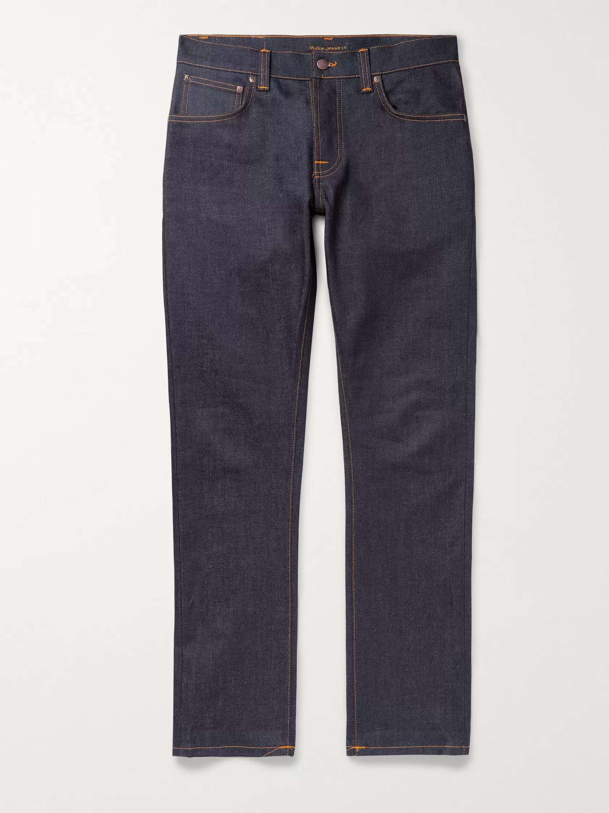 NUDIE JEANS Grim Tim Slim-Fit Organic Stretch-Denim Jeans
