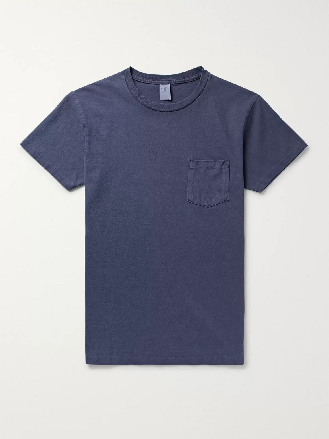 Velva Sheen Slim-fit Cotton-jersey T-shirt In Blue