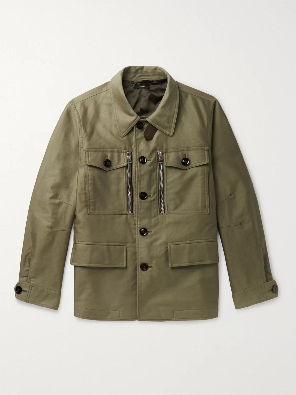 Tom Ford Cotton-twill Field Jacket In Green