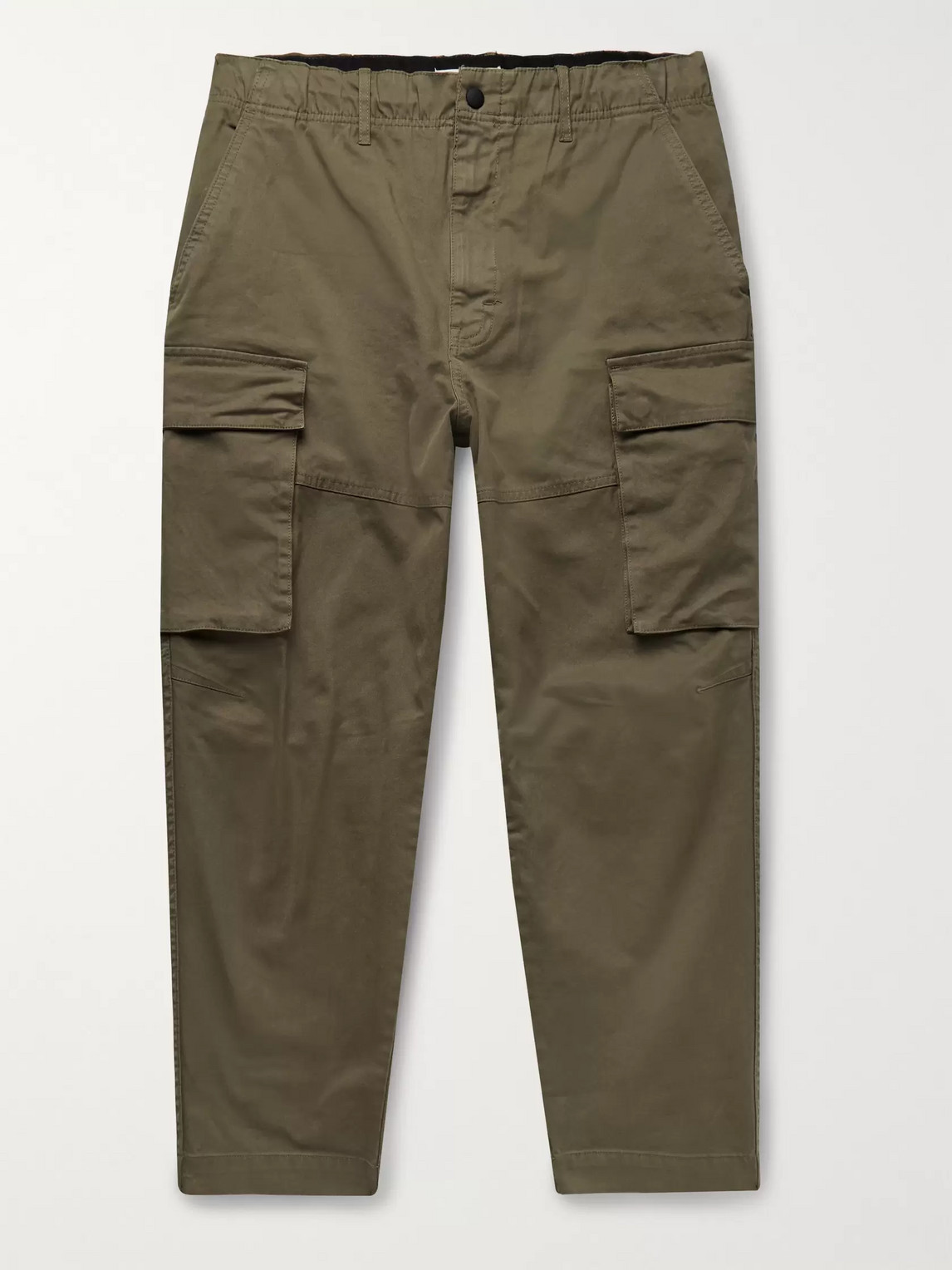 ALEX MILL CITY CROPPED COTTON-BLEND TWILL CARGO TROUSERS