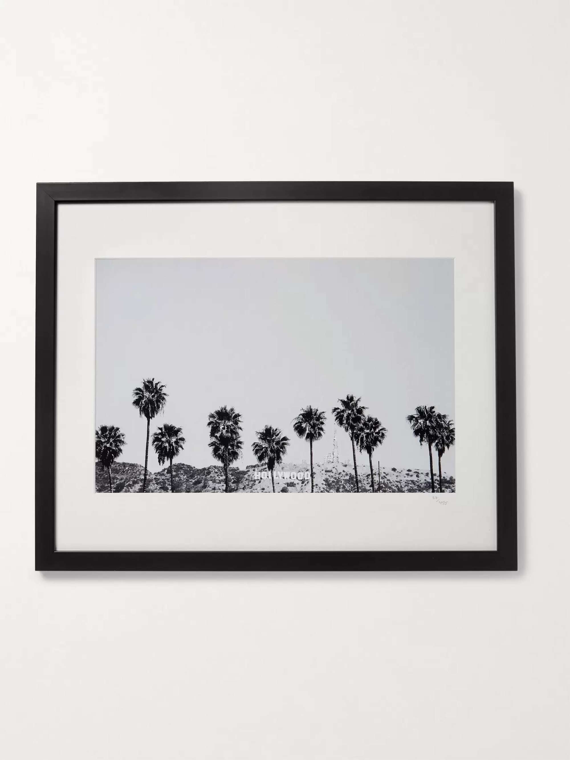 SONIC EDITIONS Framed 2015 Stephen Albanese Hollywood Palm Trees Print, 16" x 20"
