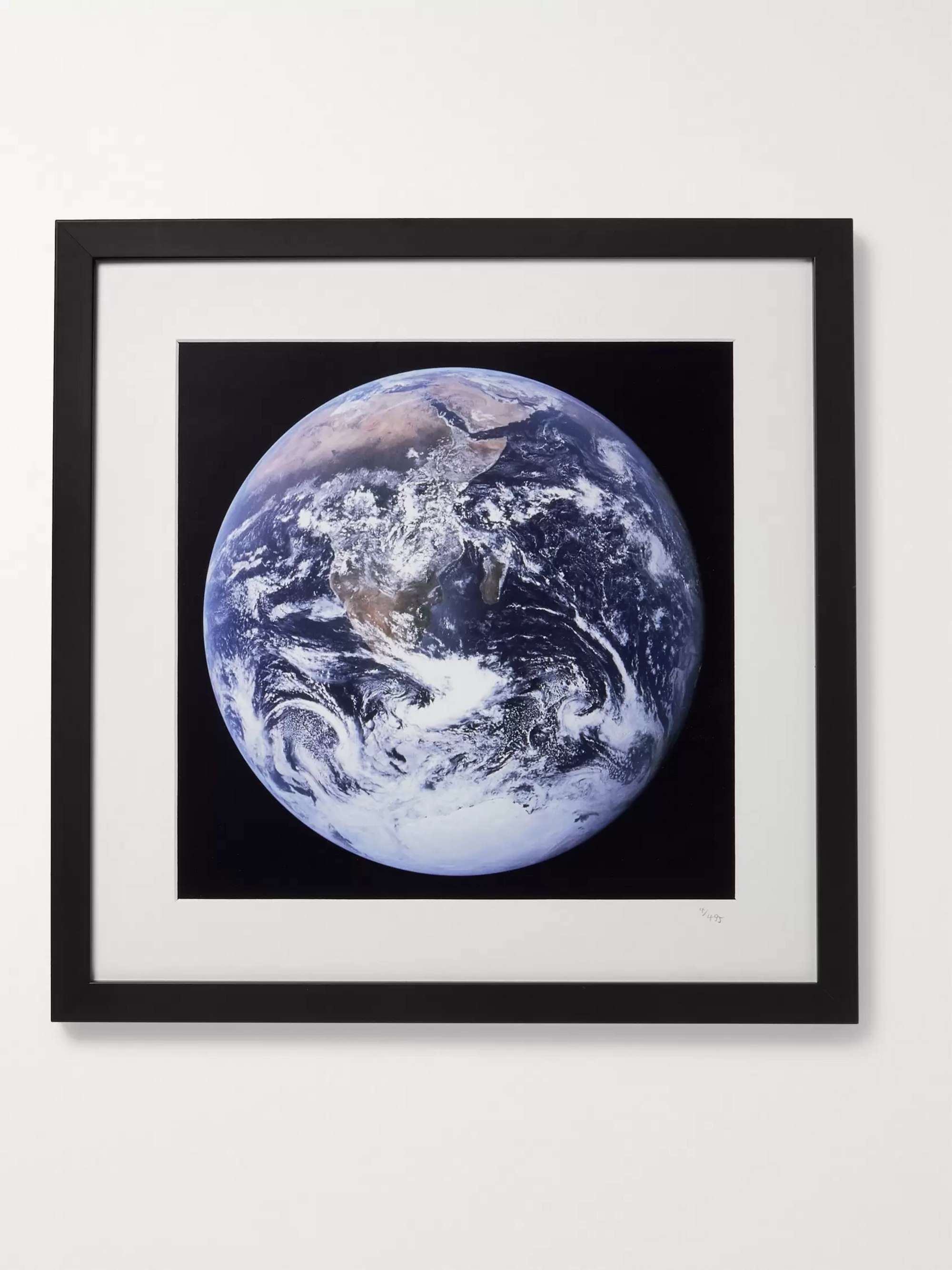 SONIC EDITIONS Framed 1972 Apollo 17 View of Earth Print, 16" x 16"