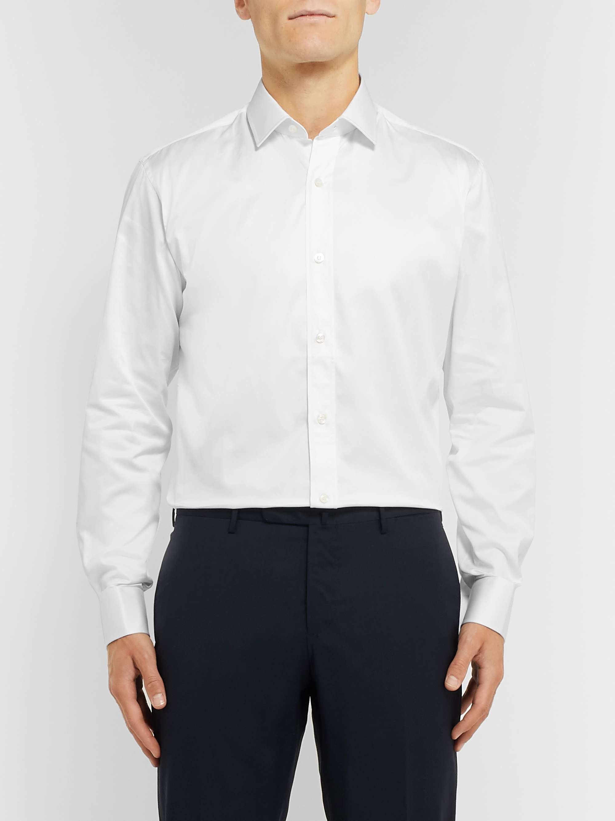 CHARVET White Cotton-Satin Shirt