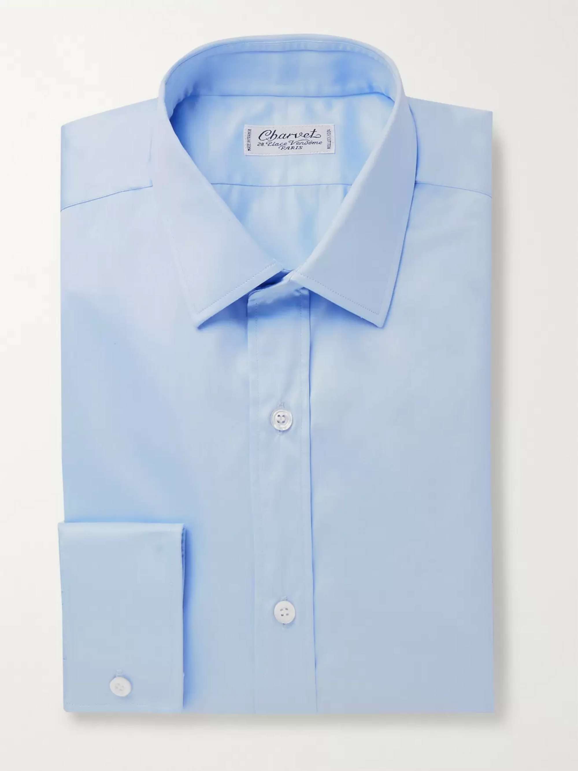 CHARVET Light-Blue Slim-Fit Cotton Shirt