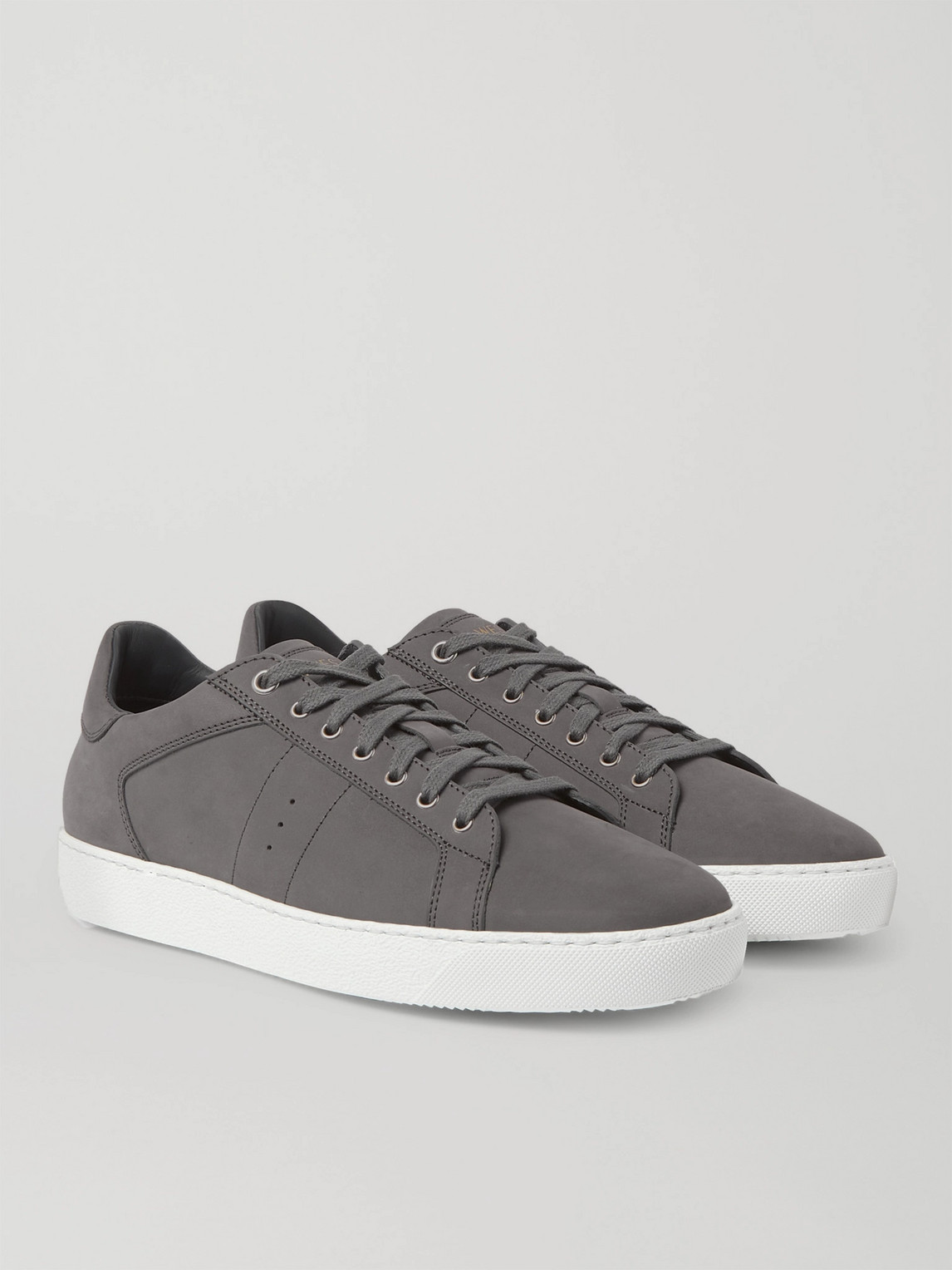 Jm Weston Nubuck Sneakers In Gray