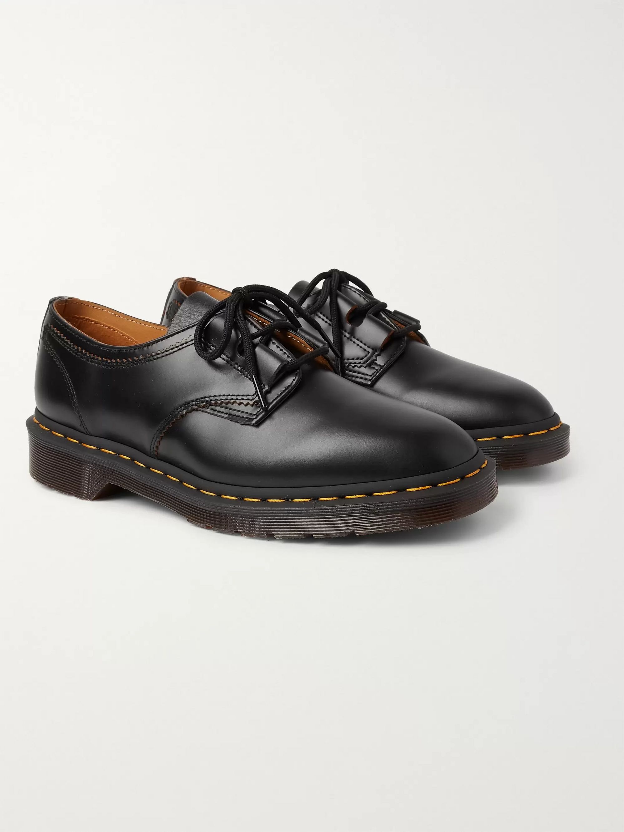 Black 1461 Ghillie Leather Derby Shoes Dr Martens Mr Porter