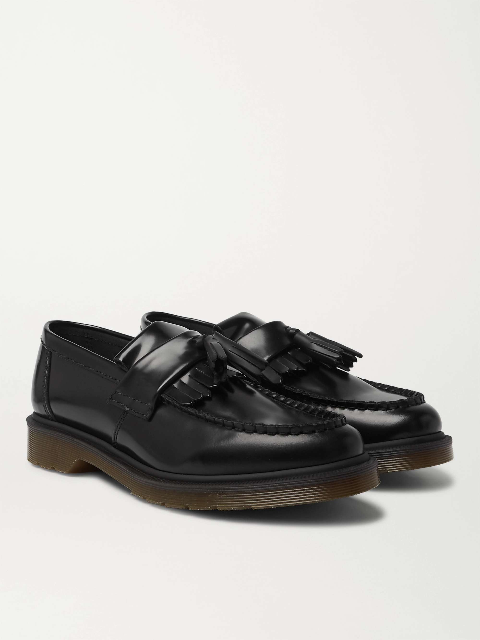 DR. MARTENS Adrian Polished-Leather Tasselled Loafers