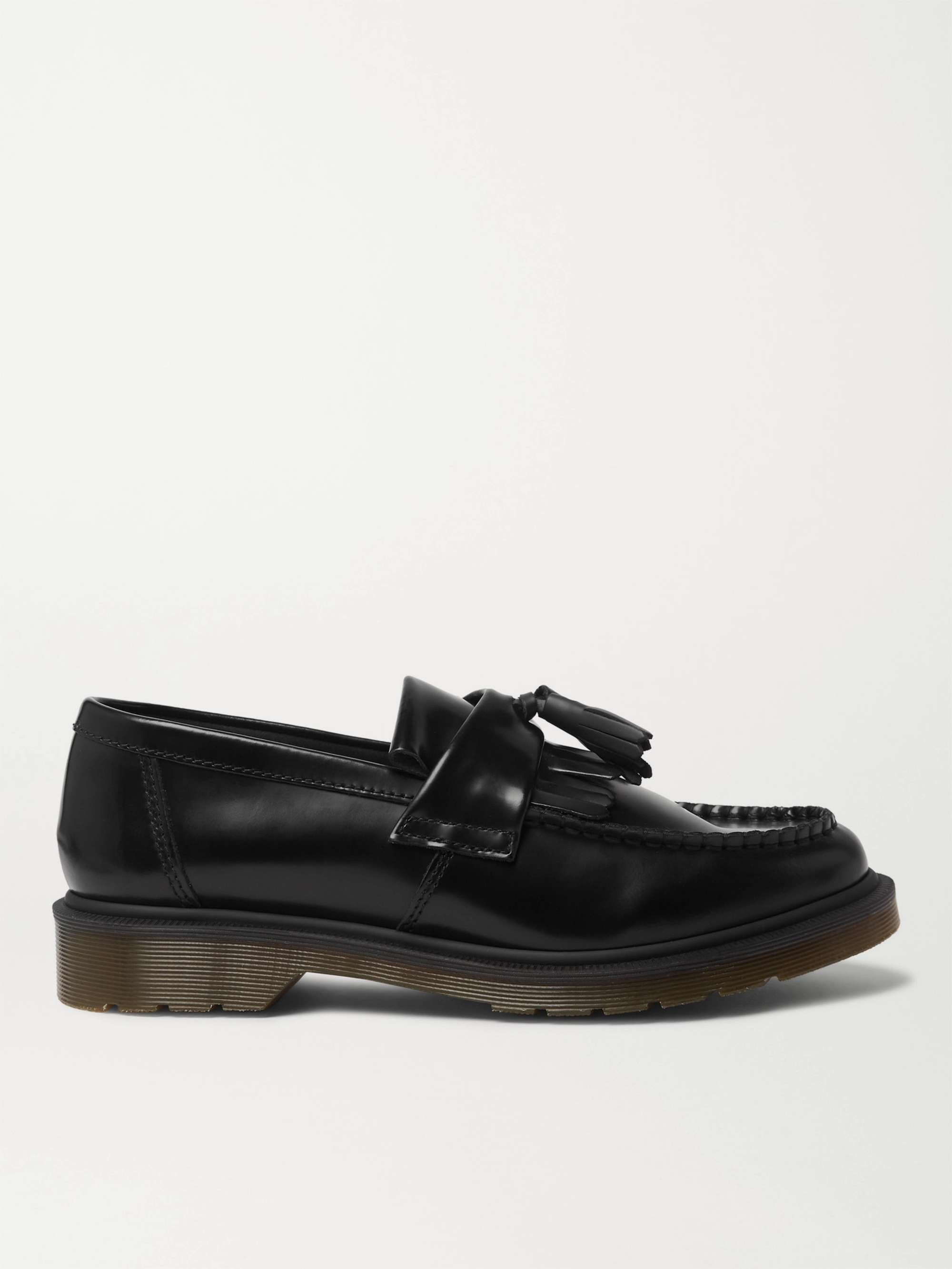 DR. MARTENS Adrian Polished-Leather Tasselled Loafers