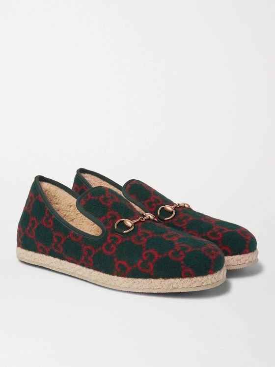 red gucci loafers