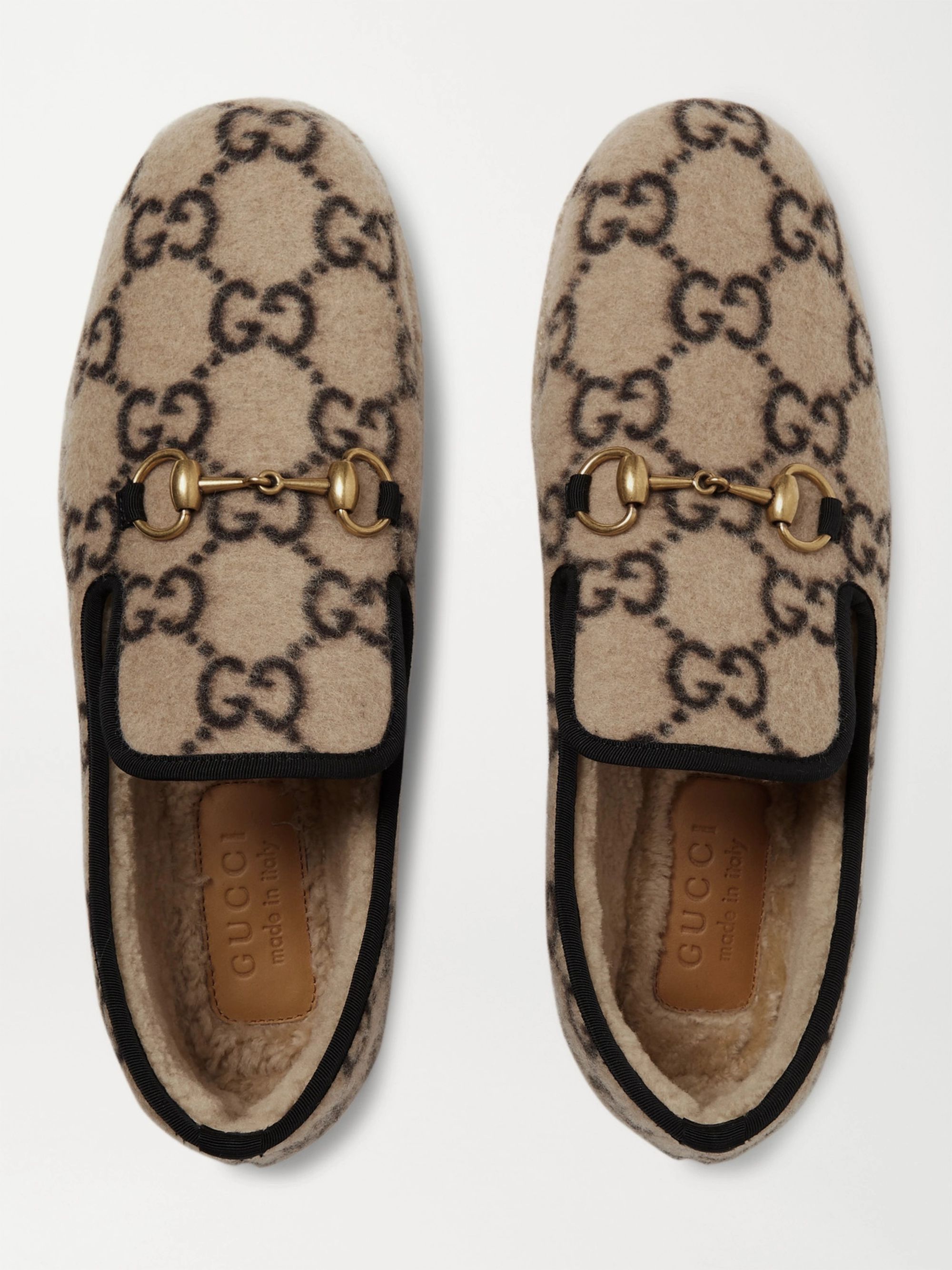 gucci print loafers