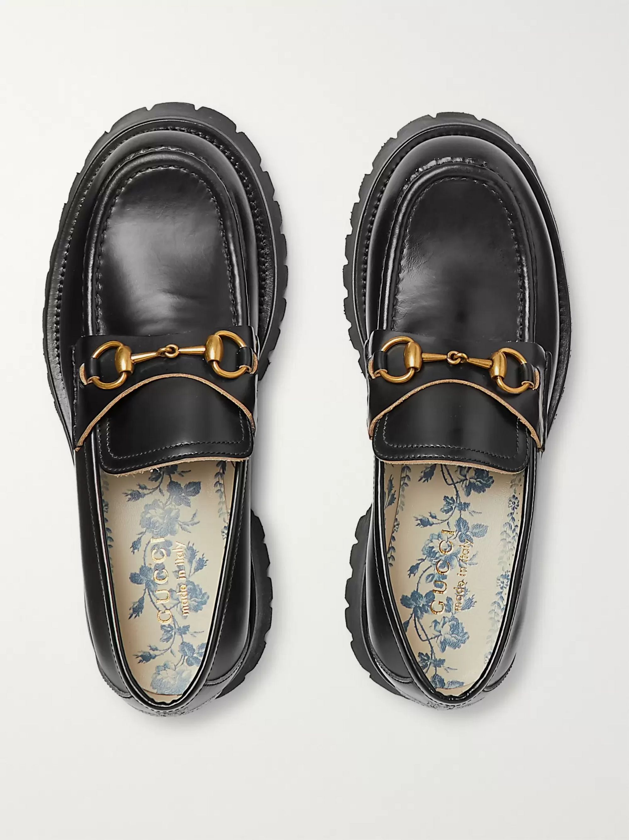 gucci loafers rubber sole