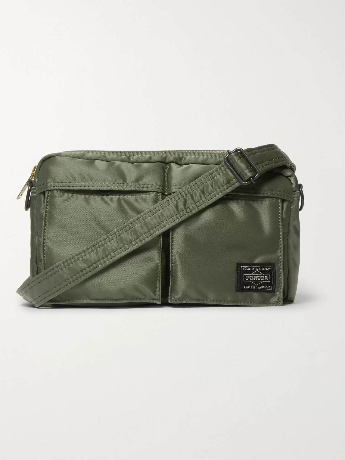 Porter-yoshida & Co Tanker Nylon Messenger Bag In Green