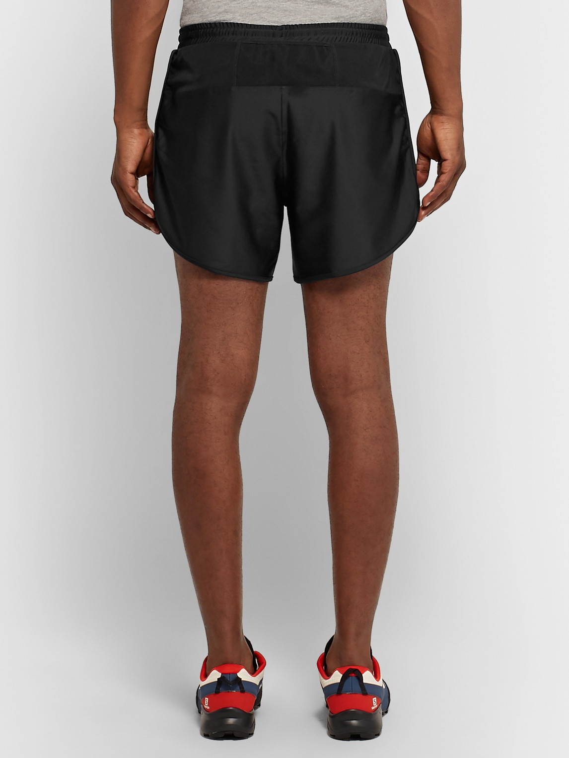 Shop District Vision Spino Slim-fit Stretch-shell Shorts In Black
